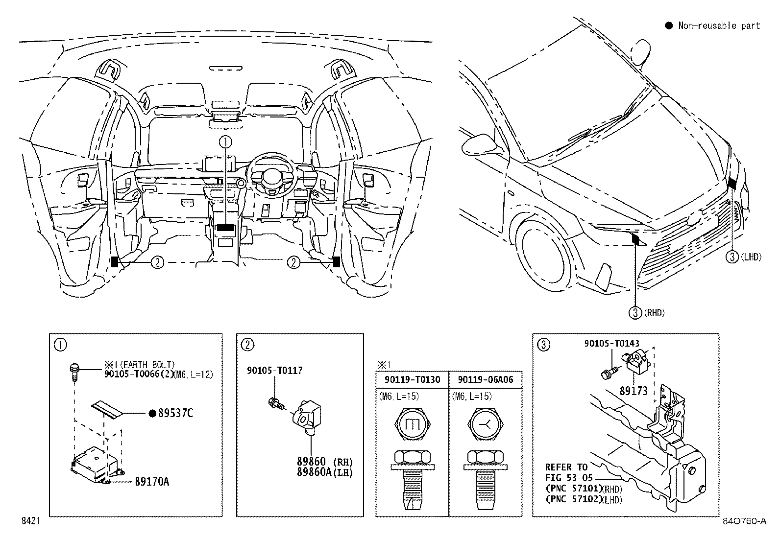 89170-BZ850 COMPUTER ASSY, AIR BAG product image