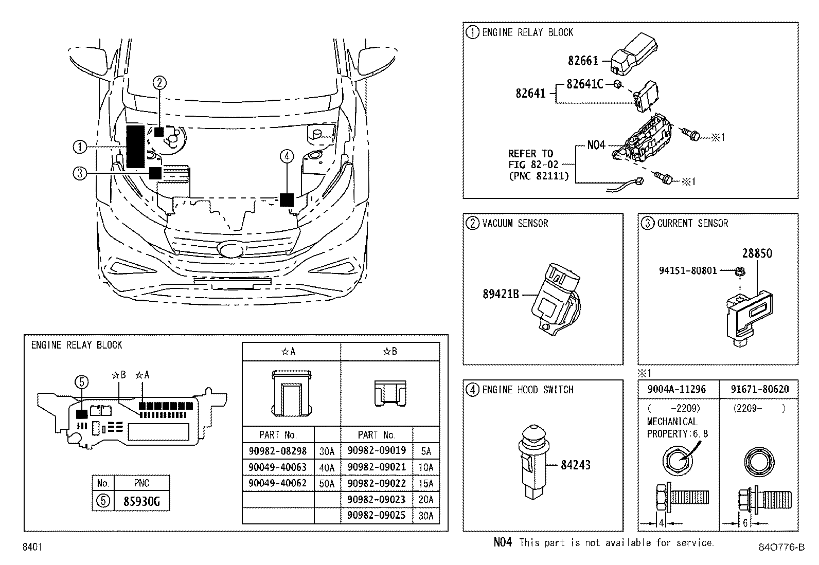 84243-BZ010 SWITCH, ENGINE HOOD product image