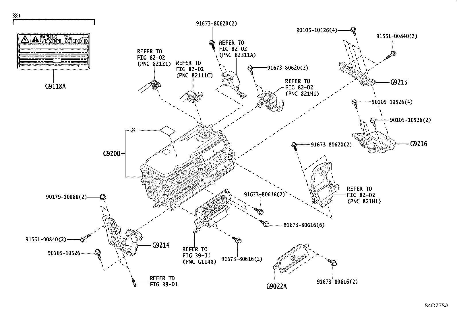 Toyota G9215-42010 BRACKET, INVERTER, NO.2