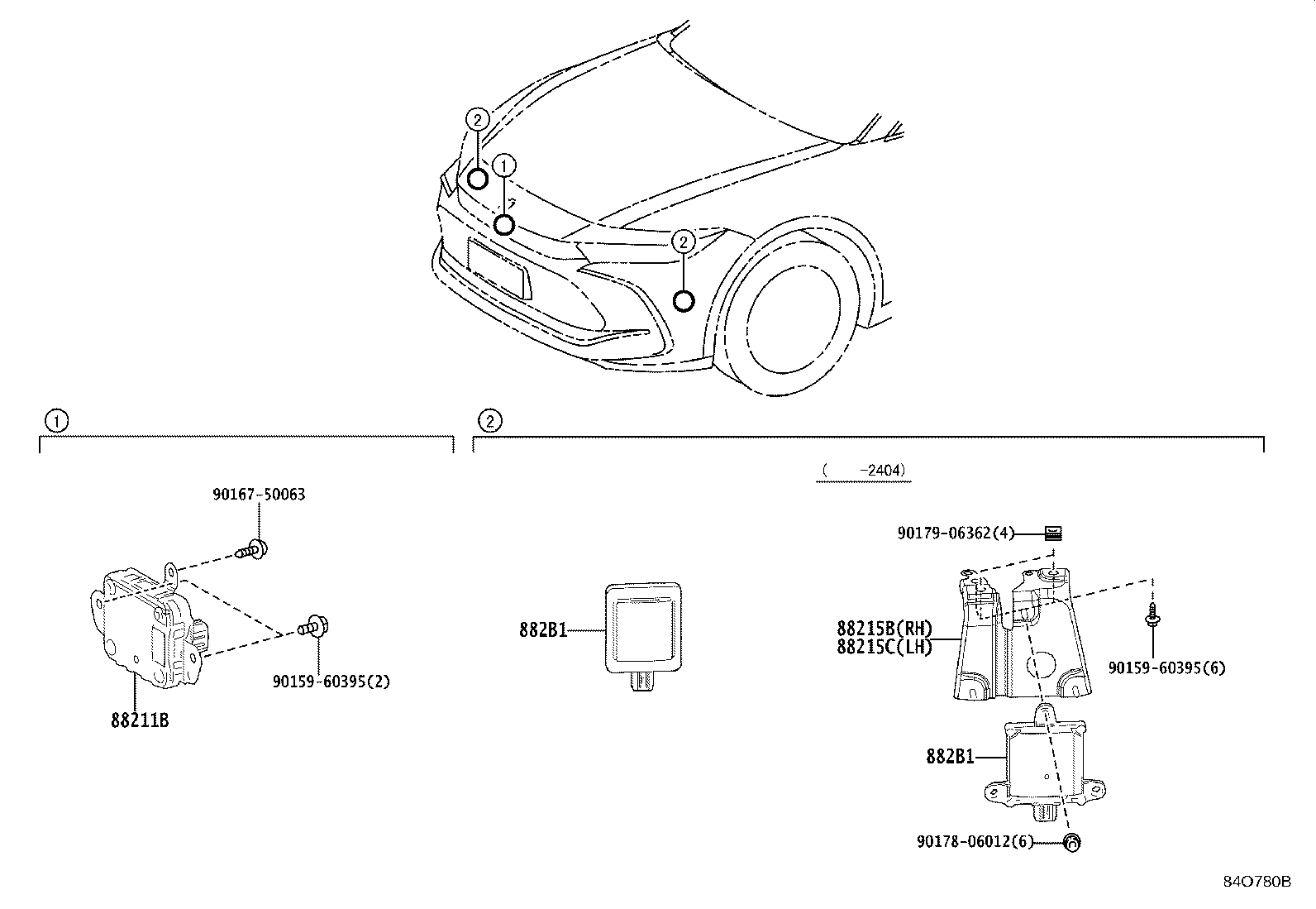 88215-30180 BRACKET, FRONT SIDE RADAR SENSOR, LH product image