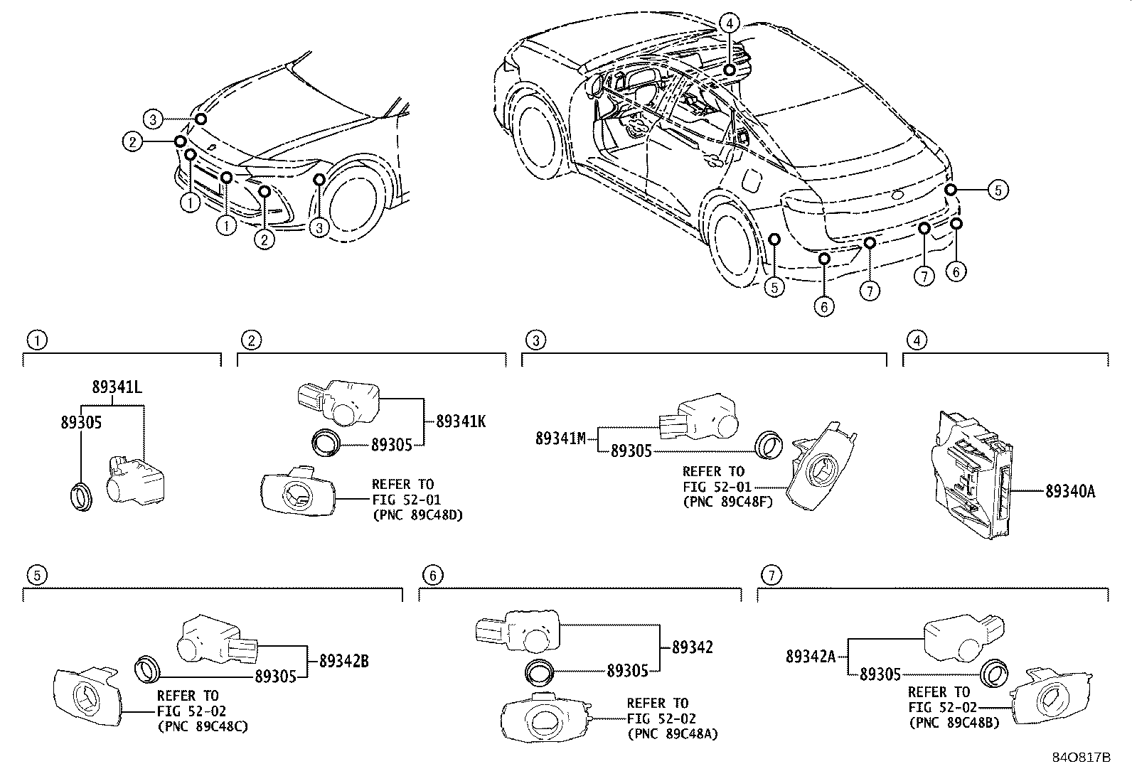 Toyota 89341-K0060-24 SENSOR, ULTRASONIC, FRONT CENTER