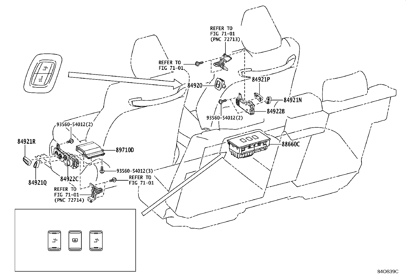 84332-30360 SWITCH ASSY, HAZARD WARNING SIGNAL product image