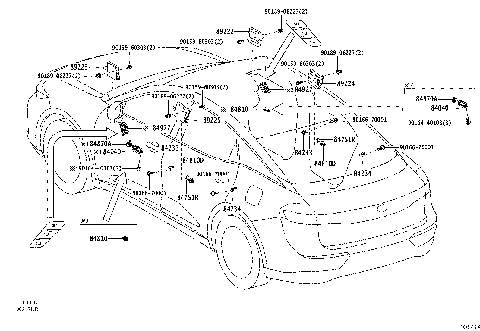 84332-30360 SWITCH ASSY, HAZARD WARNING SIGNAL product image