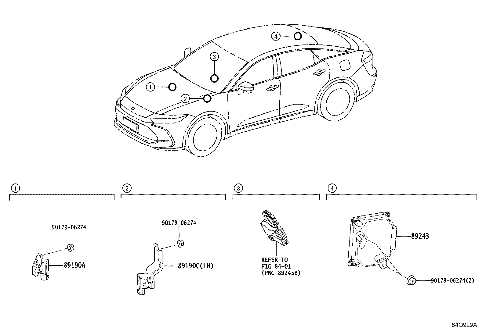 Toyota 89190-30110 SENSOR ASSY, ACCELERATION