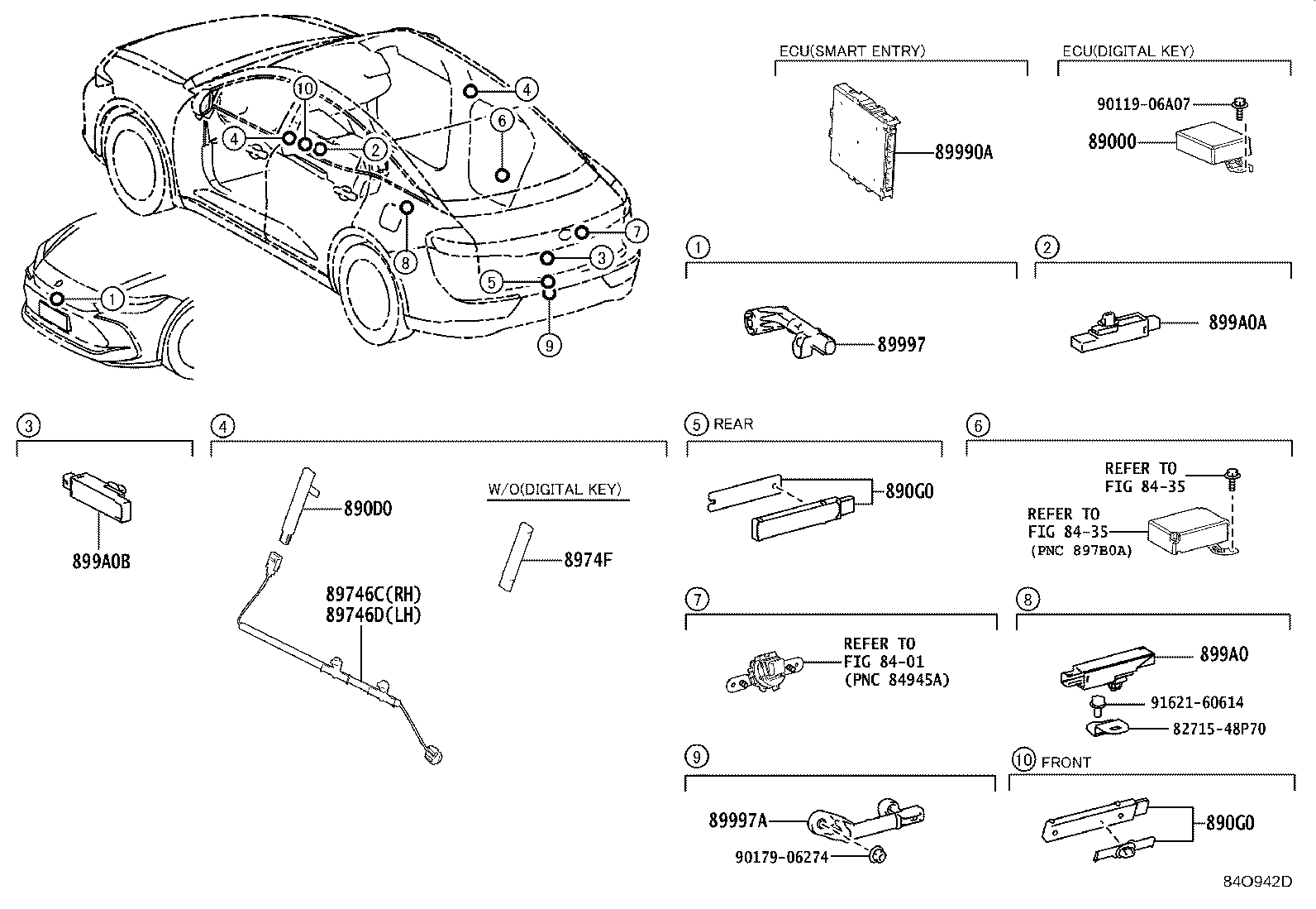 Toyota 899H0-30180 COMPUTER ASSY, SMART KEY