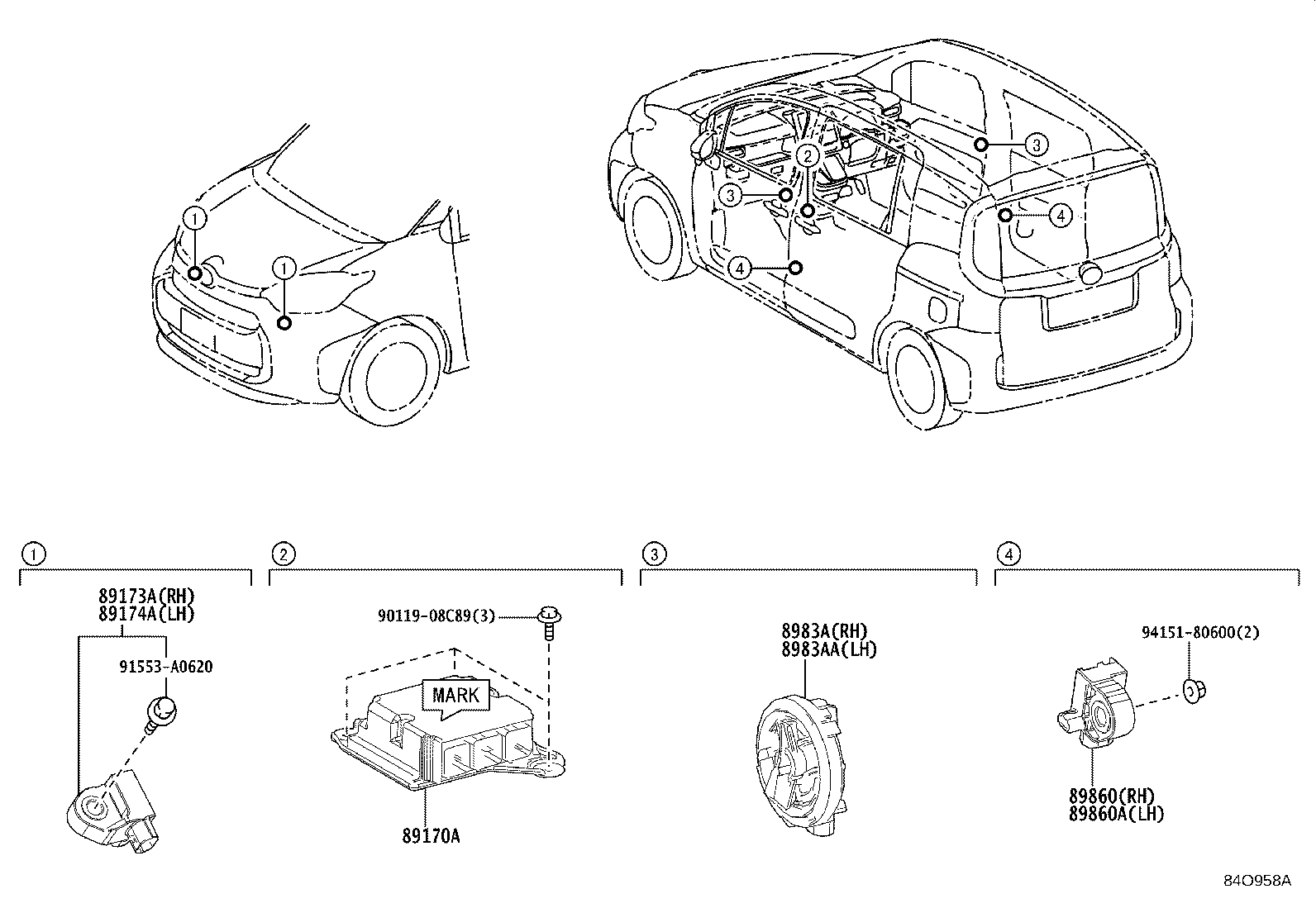 89170-48F40 COMPUTER ASSY, AIR BAG product image