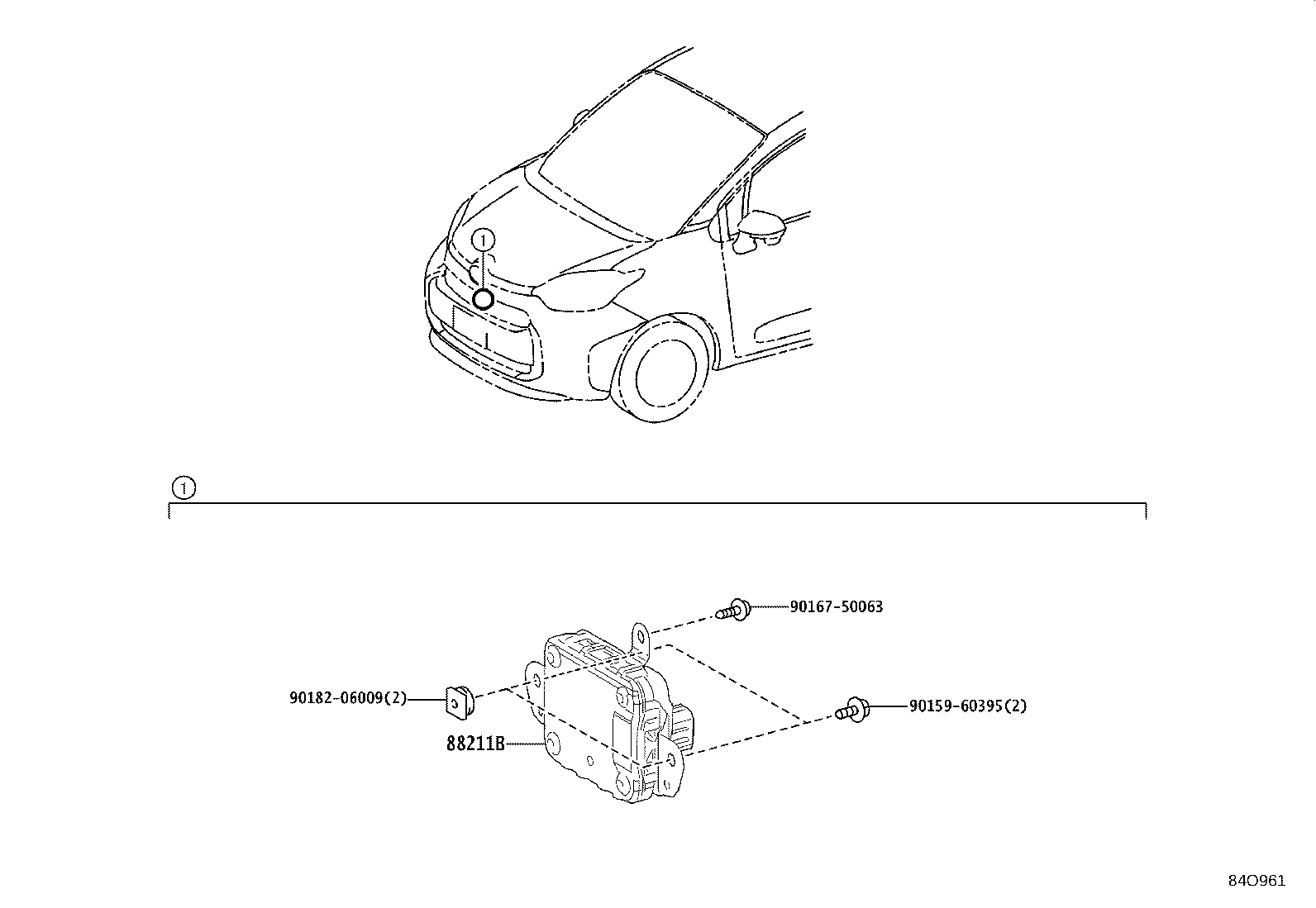 88210-52170 SENSOR ASSY, MILLIMETER WAVE RADAR product image