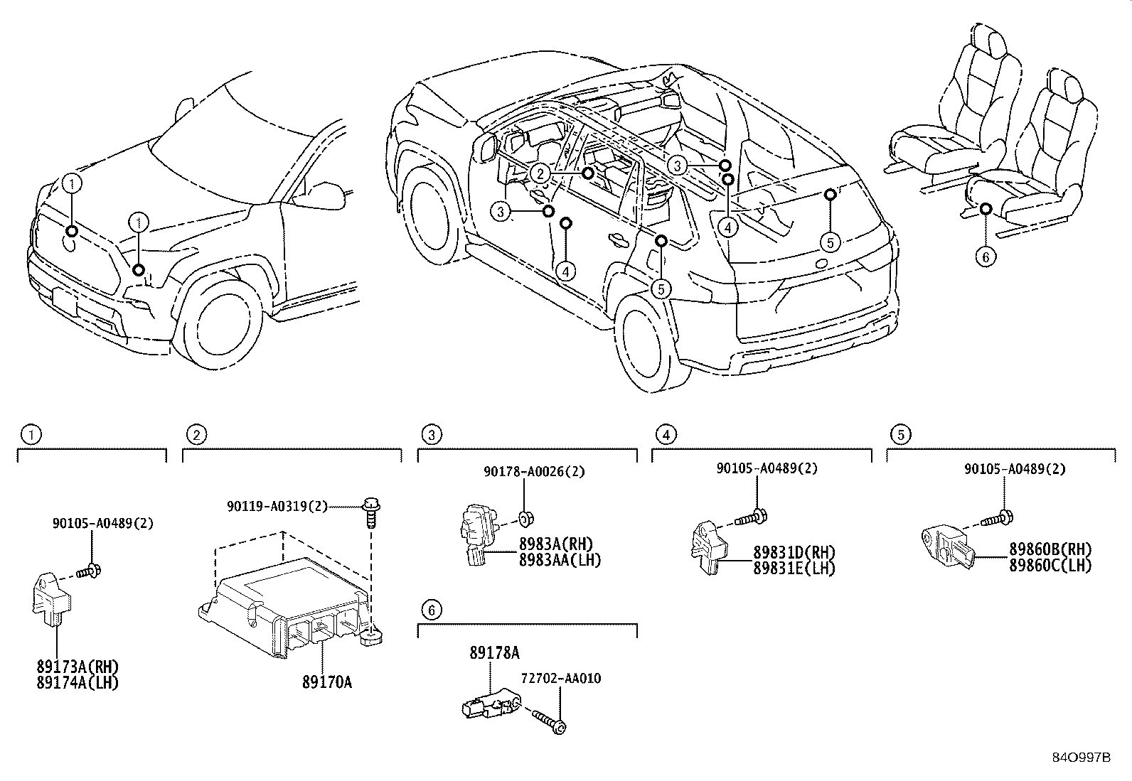 89170-0C661 COMPUTER ASSY, AIR BAG product image