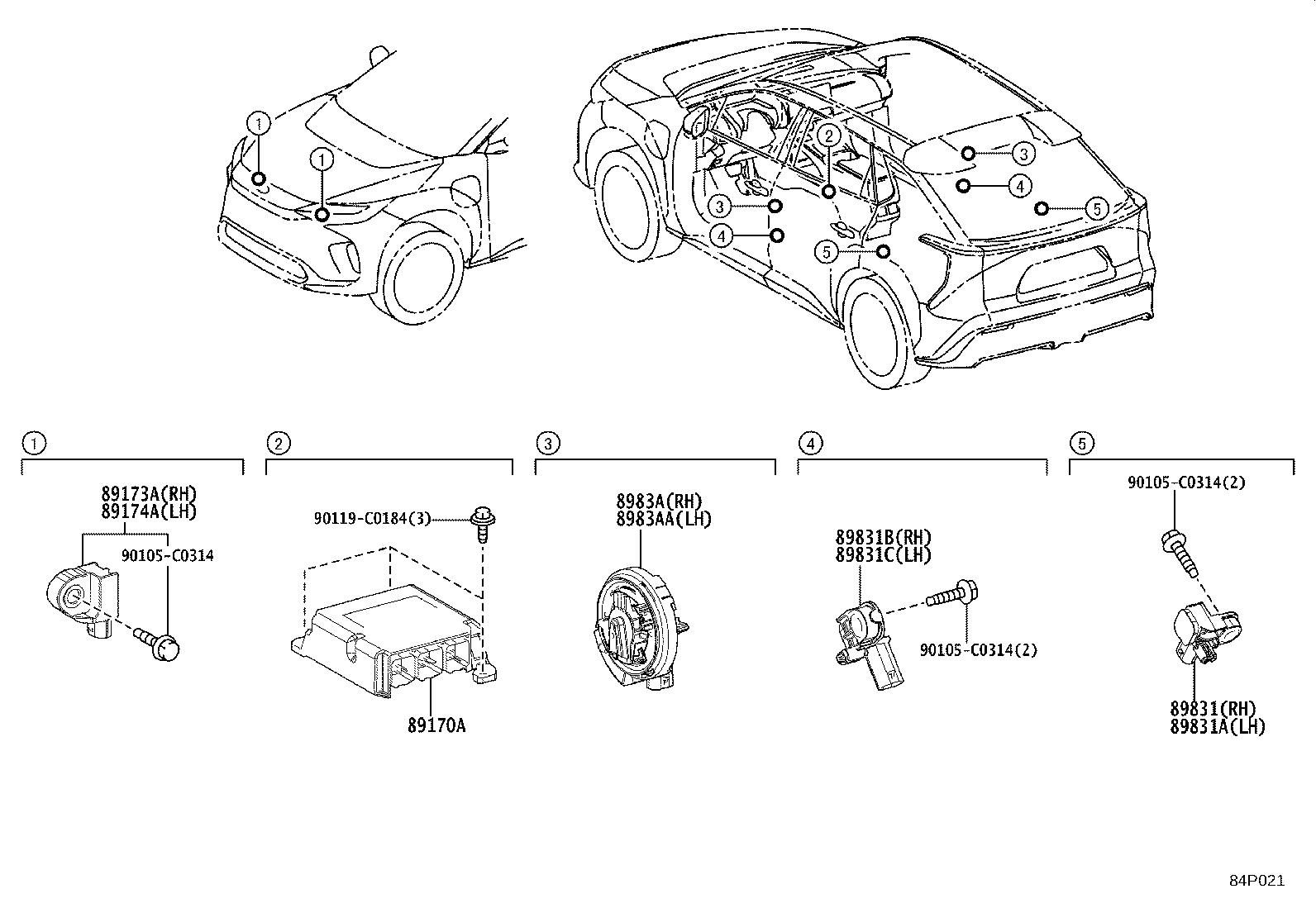 89170-0R450 COMPUTER ASSY, AIR BAG product image