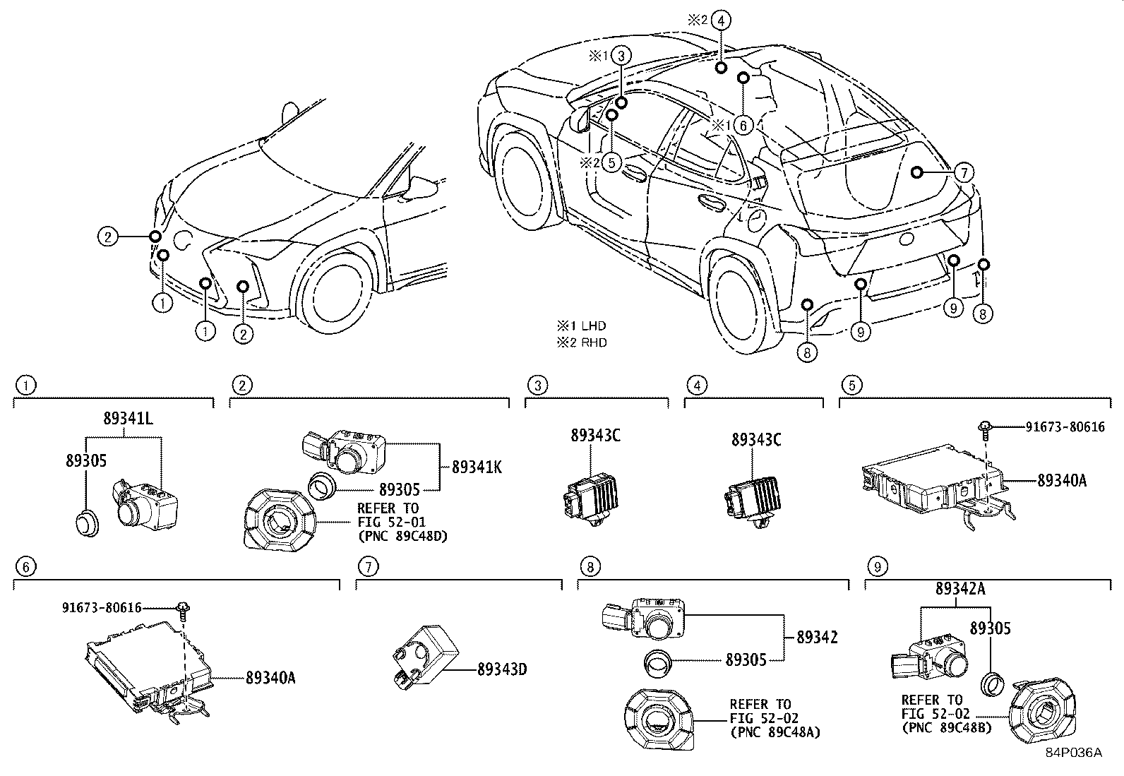 89340-76240 COMPUTER ASSY, CLEARANCE WARNING product image