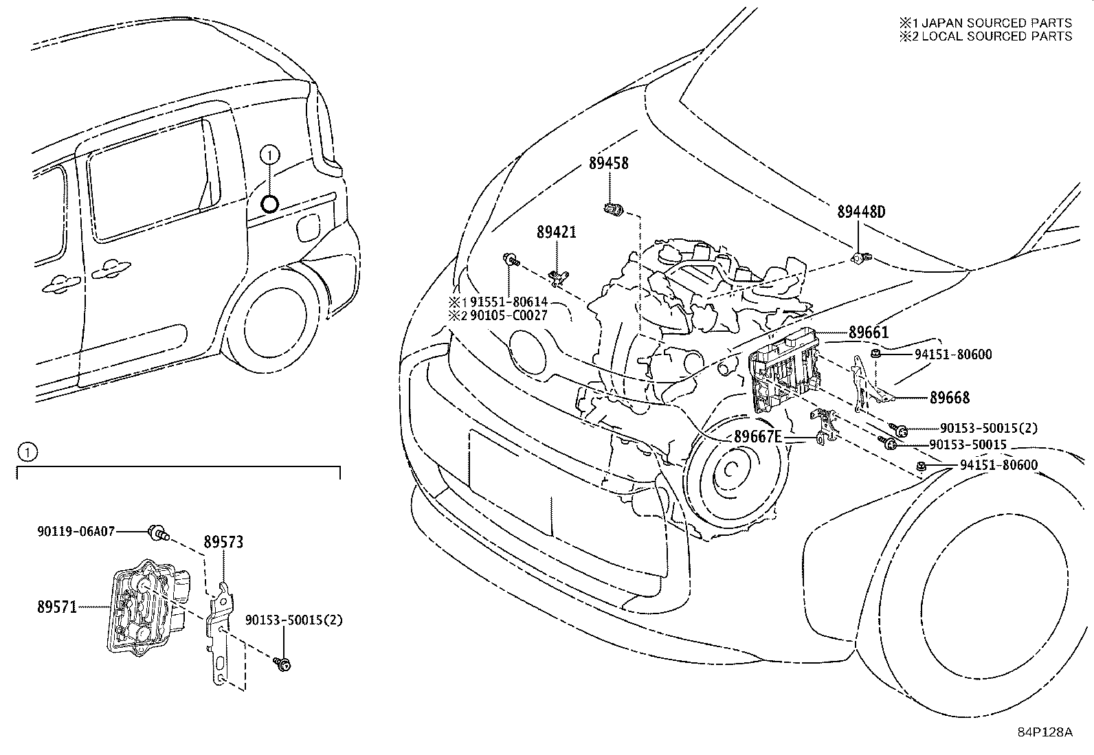 89573-52050 BRACKET, FUEL PUMP CONTROL COMPUTER product image