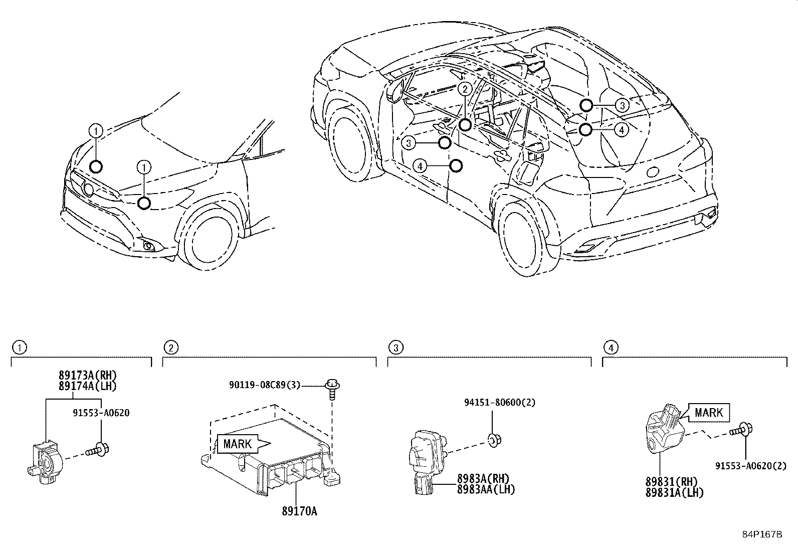 89170-16220 COMPUTER ASSY, AIR BAG product image