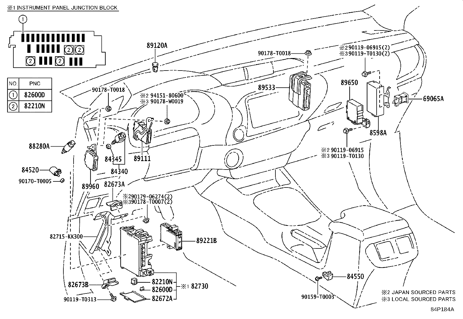 Toyota 82662-0K751 COVER, RELAY BLOCK, UPPER, NO.1