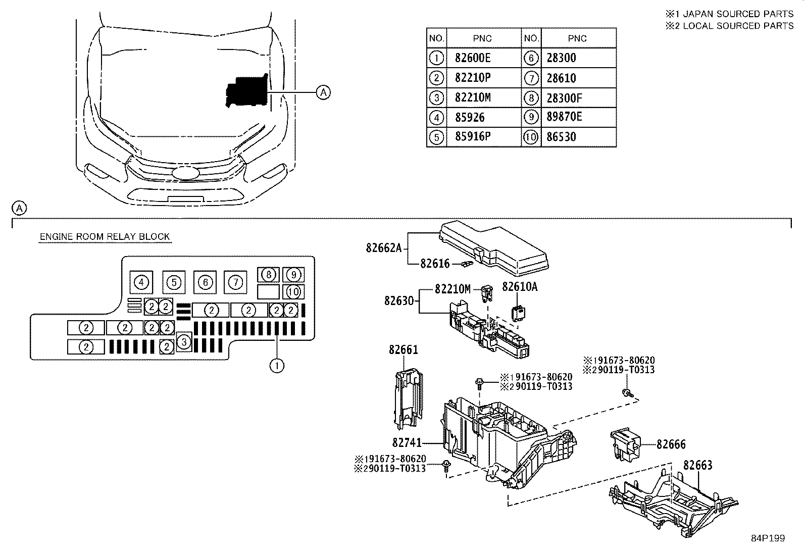 84307-0K190 CABLE SUB-ASSY, SPIRAL W/SENSOR product image