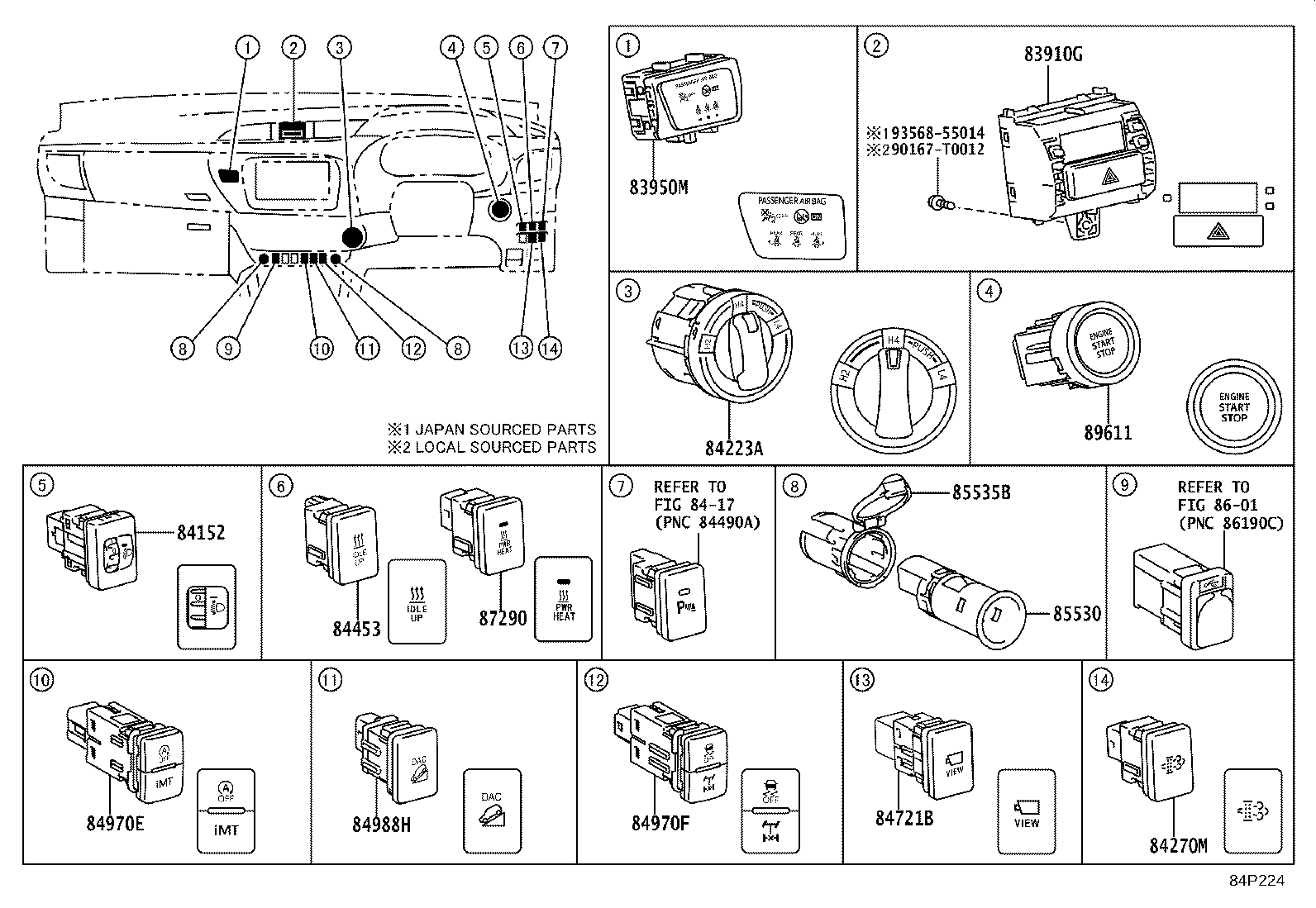 84306-0K270 CABLE SUB-ASSY, SPIRAL product image