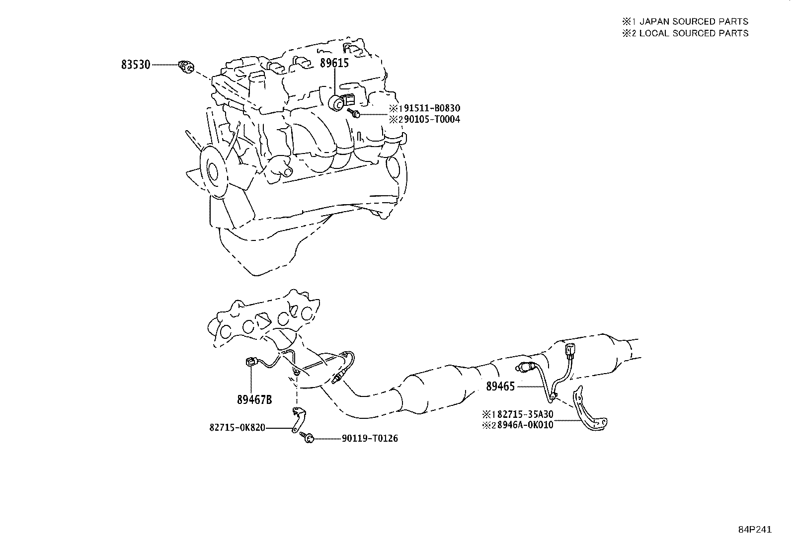 84308-0K050 CABLE SUB-ASSY, SPIRAL product image