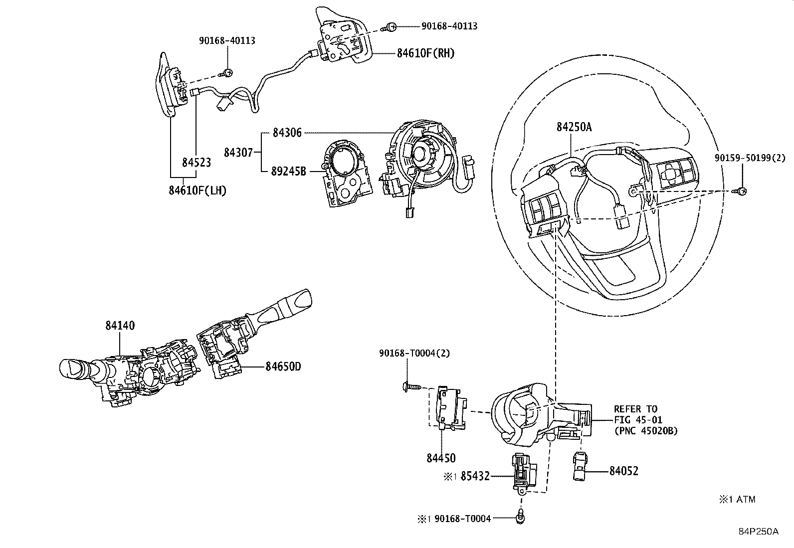84308-0K050 CABLE SUB-ASSY, SPIRAL product image