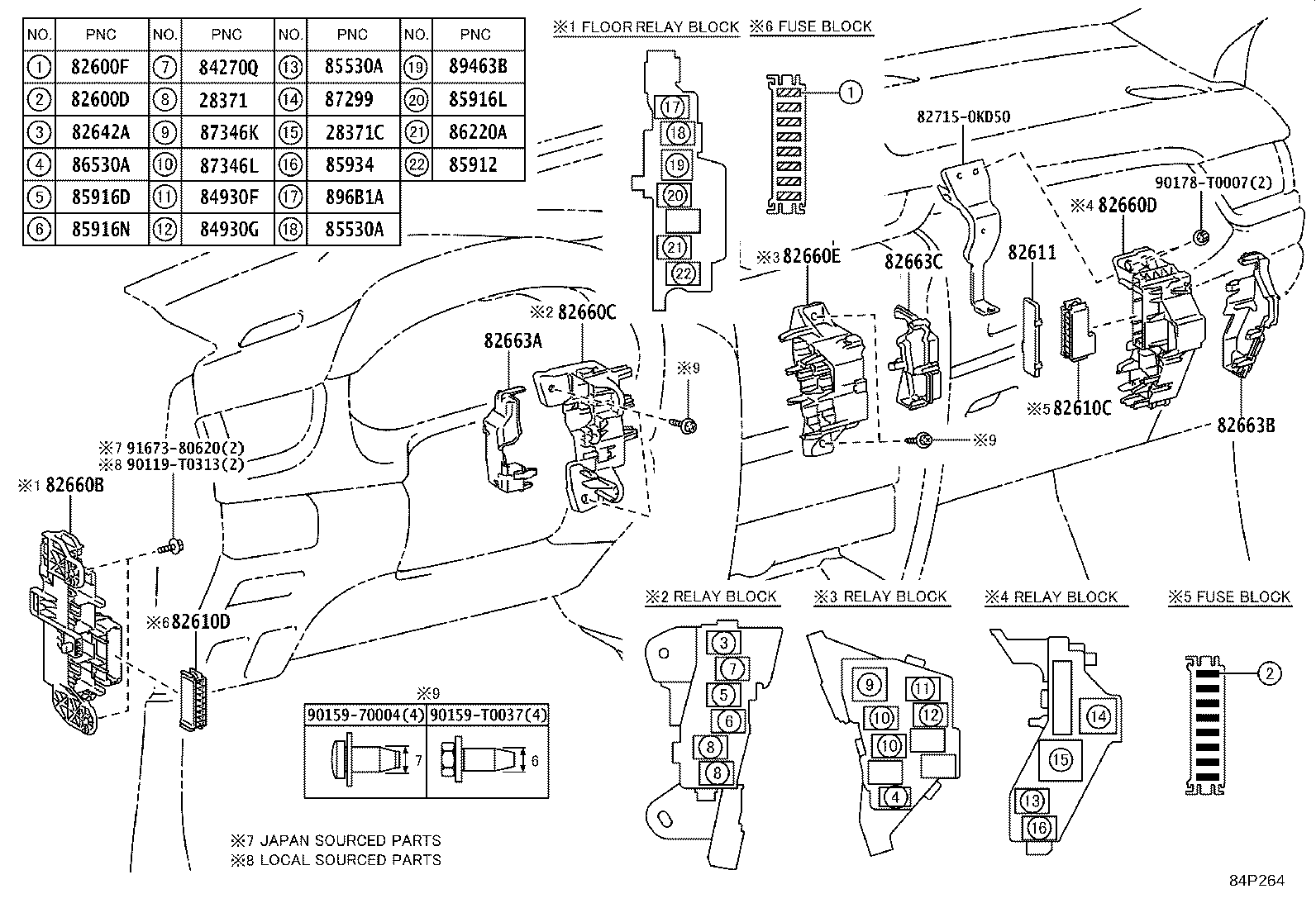 82662-0KA01 COVER, RELAY BLOCK, UPPER, NO.1 product image