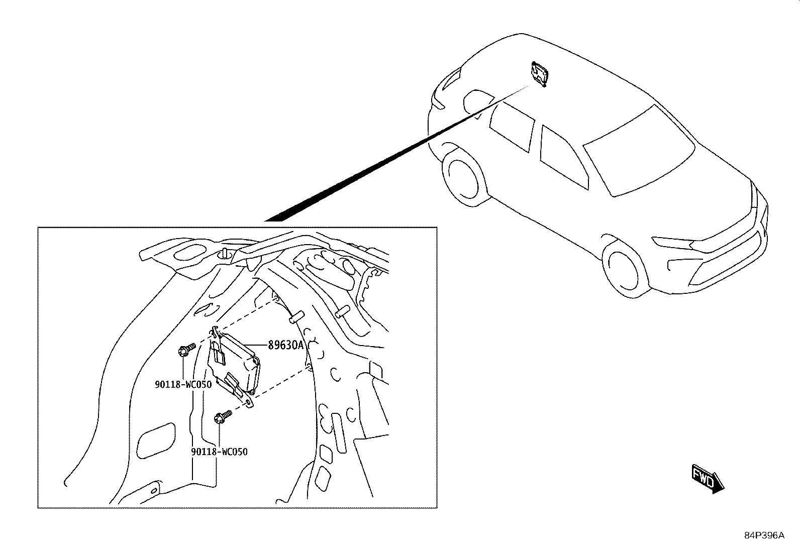 89545-WC007 SENSOR, SPEED, REAR RH product image