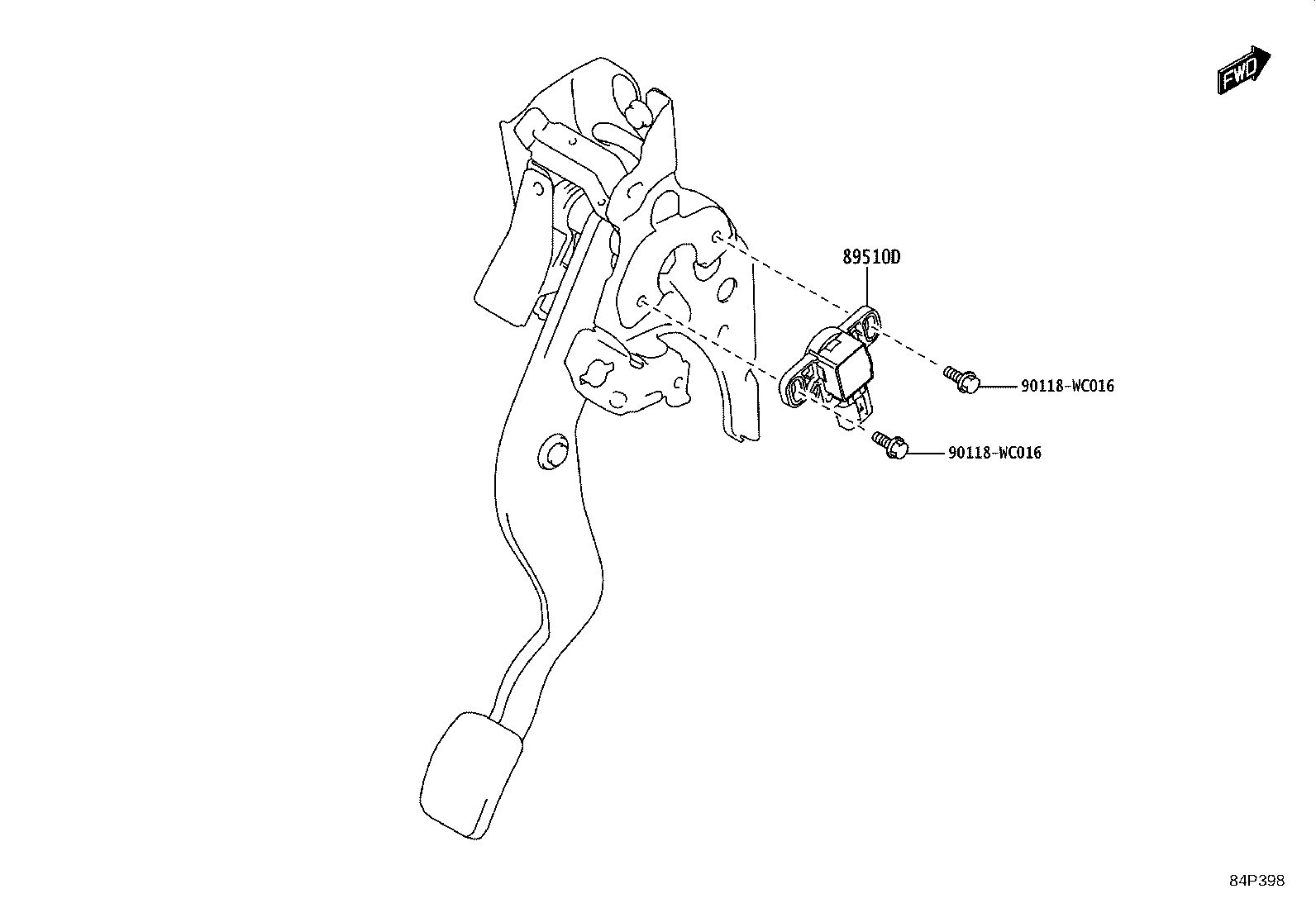 89545-WC007 SENSOR, SPEED, REAR RH product image