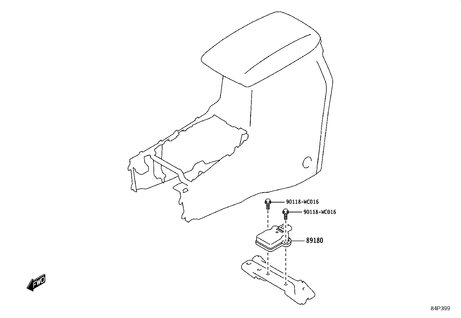 89545-WC007 SENSOR, SPEED, REAR RH product image