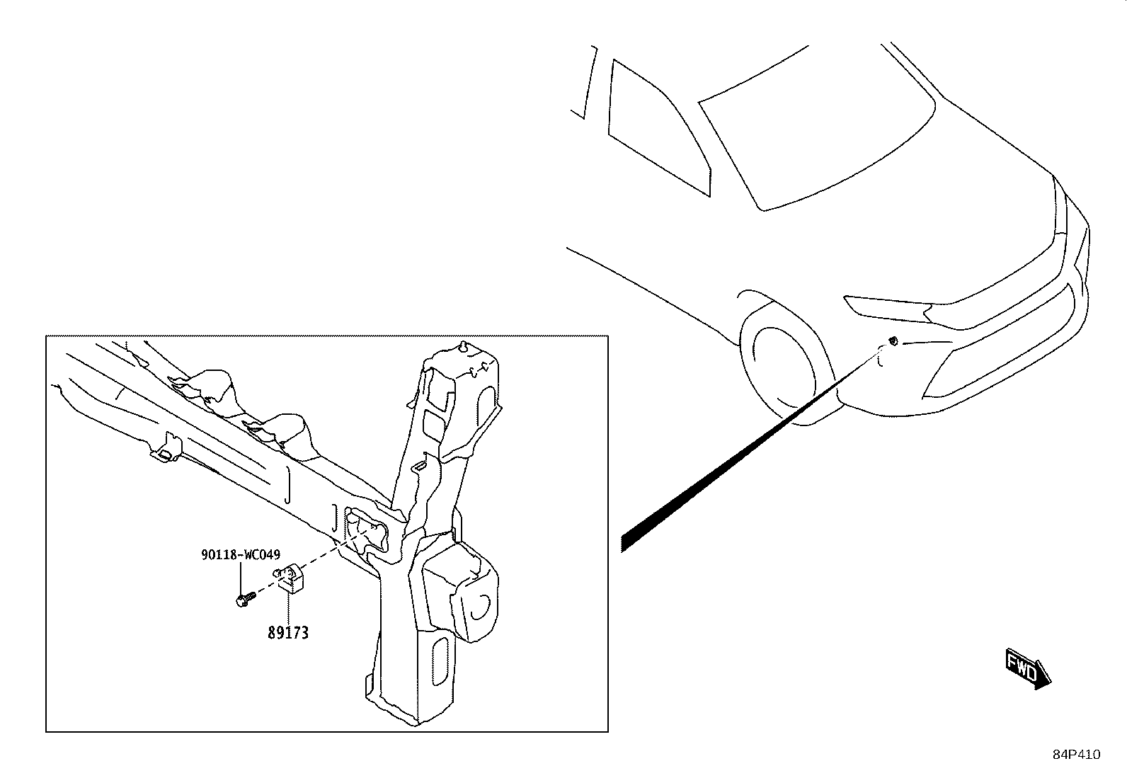 89170-WC011 SENSOR ASSY, AIR BAG product image
