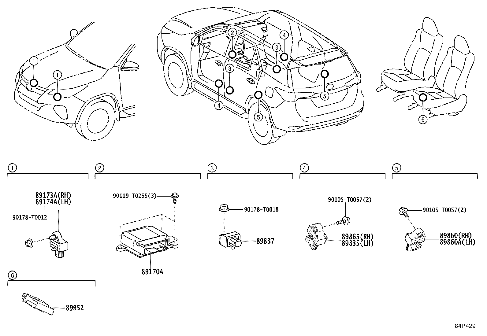 89170-0KK20 COMPUTER ASSY, AIR BAG product image