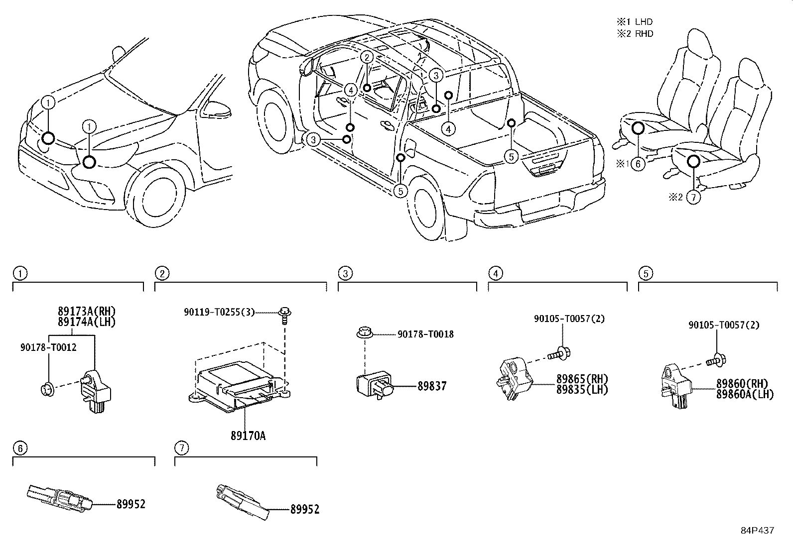 89170-0KK10 COMPUTER ASSY, AIR BAG product image