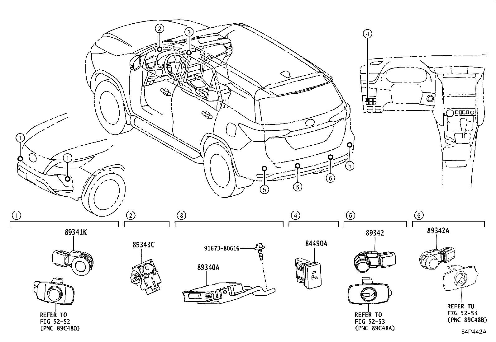89341-06080-A1 SENSOR, ULTRASONIC, FRONT CORNER product image