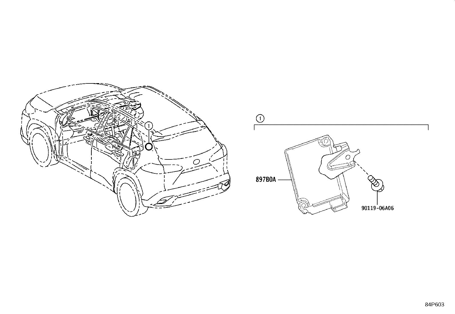 897B0-16030 RECEIVER ASSY, ELECTRICAL KEY & TPMS product image