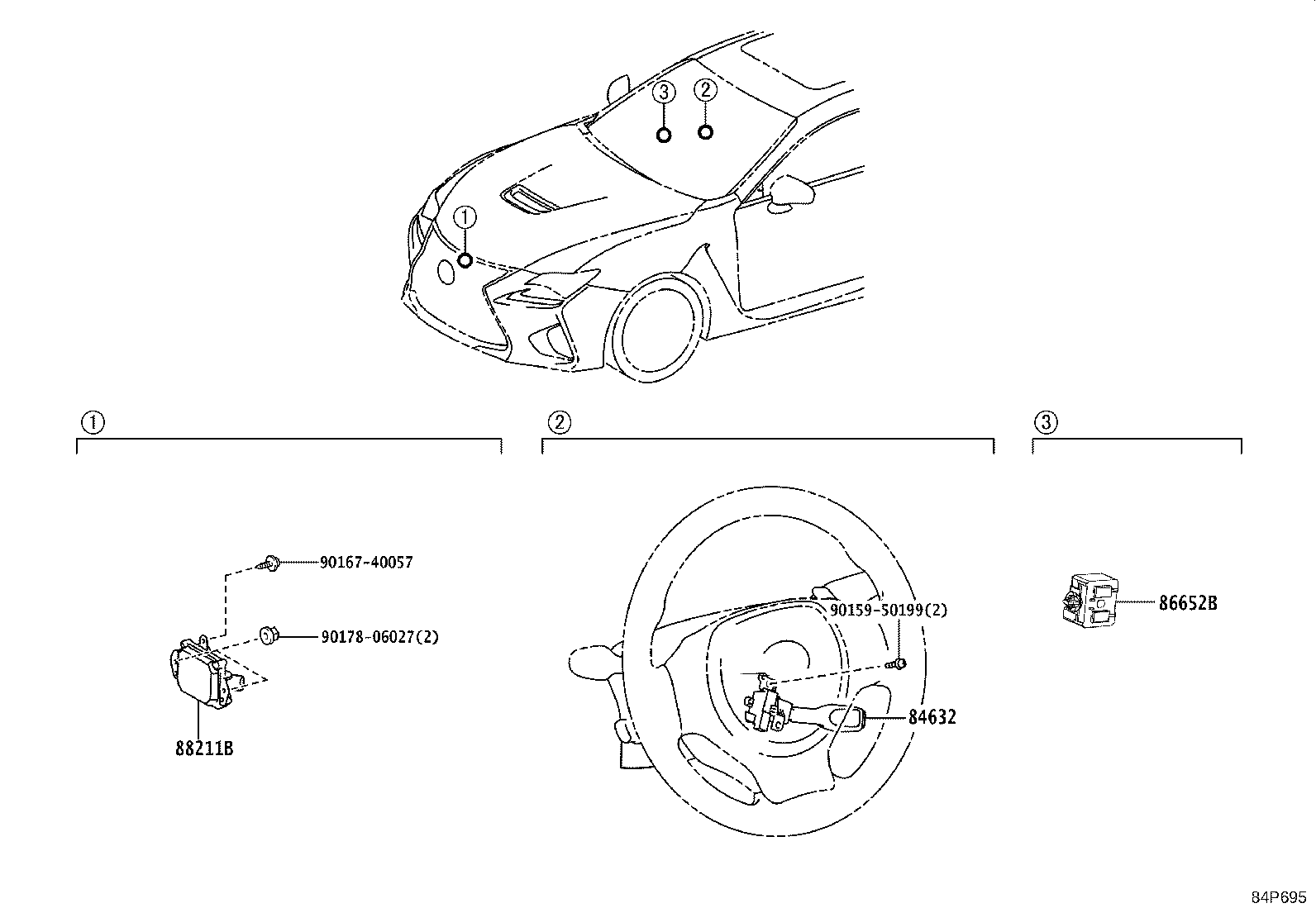 88210-24020 SENSOR ASSY, MILLIMETER WAVE RADAR product image