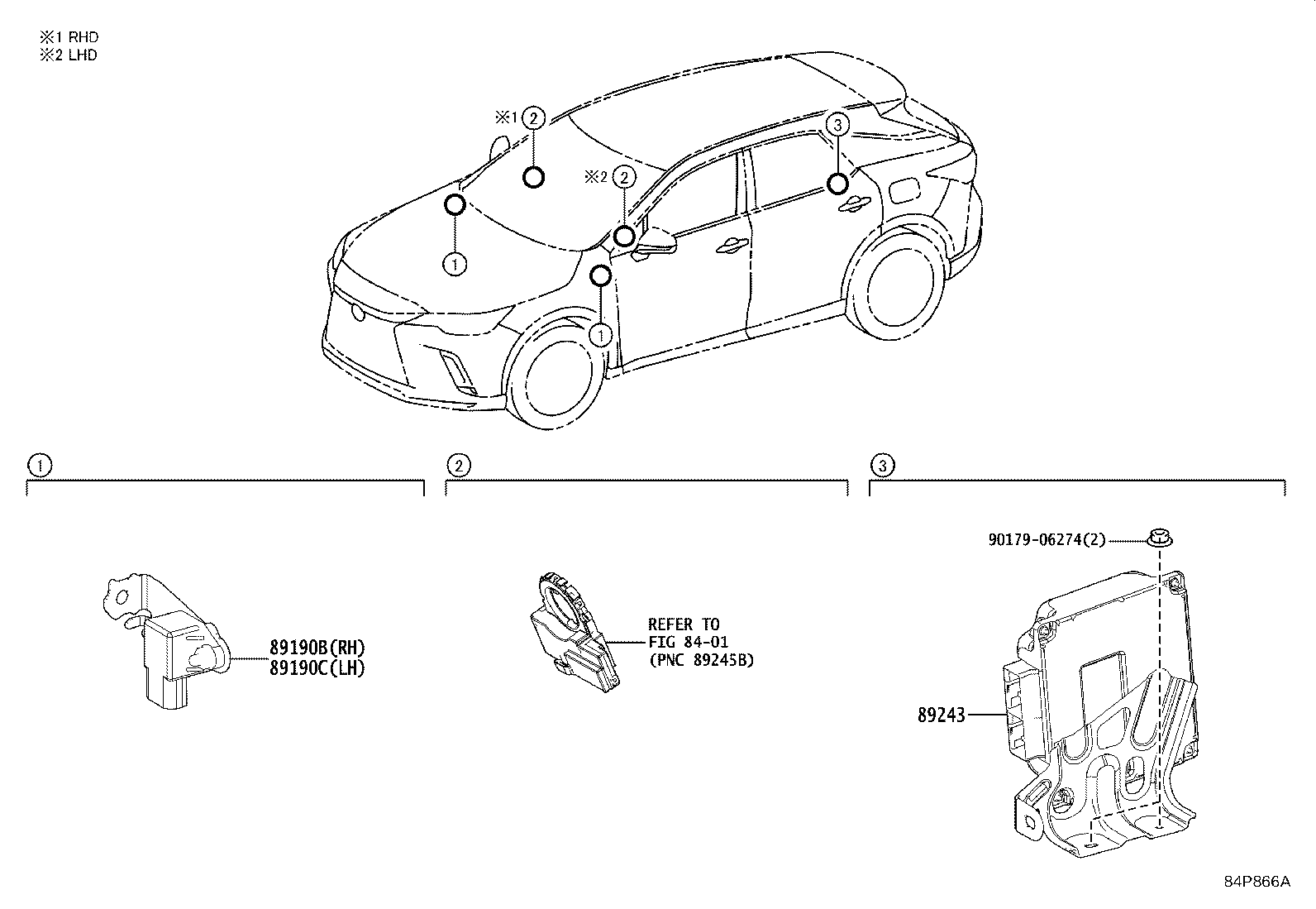 89190-78030 SENSOR ASSY, ACCELERATION, RH product image