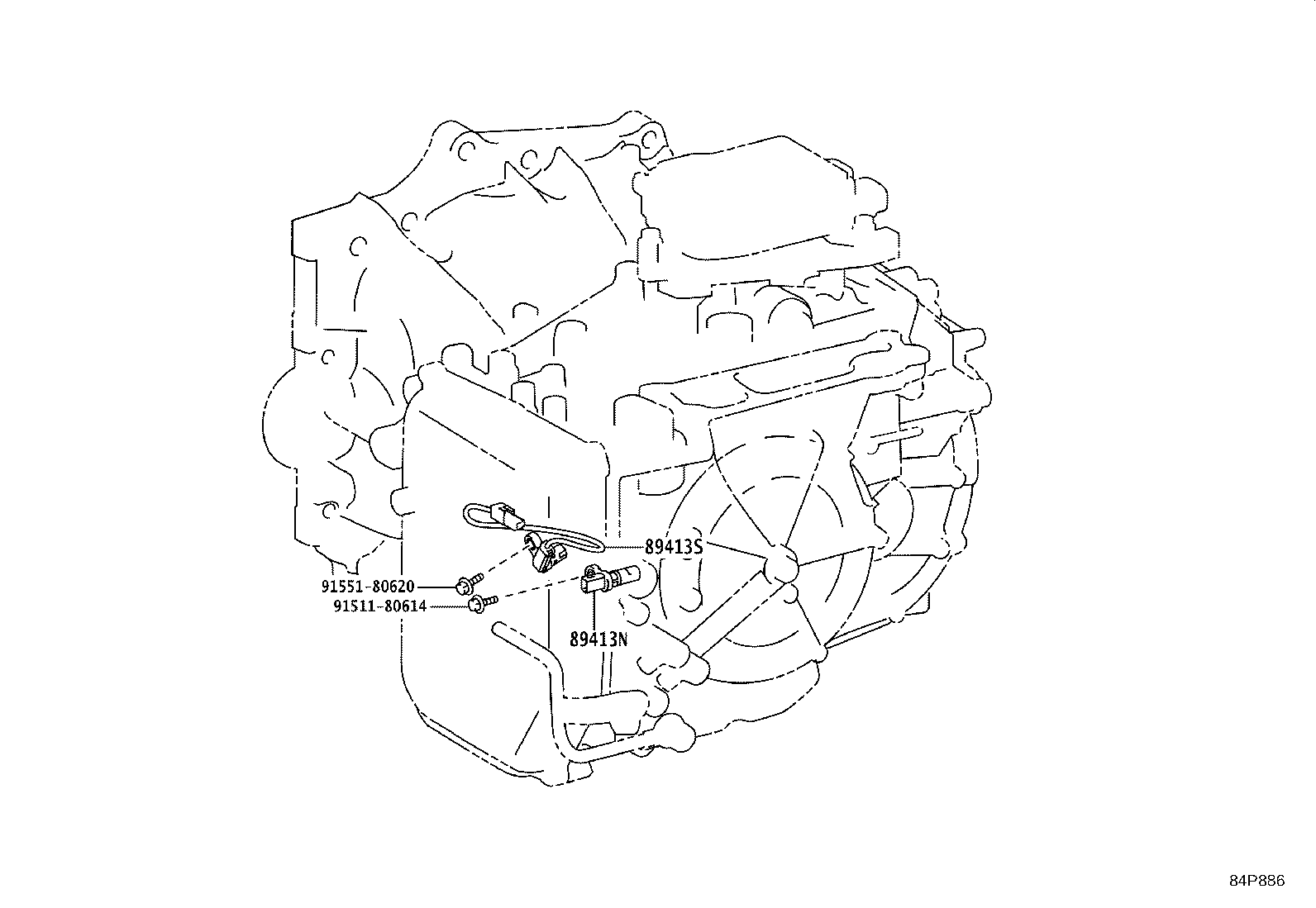89413-30020 SENSOR, TRANSMISSION REVOLUTION product image