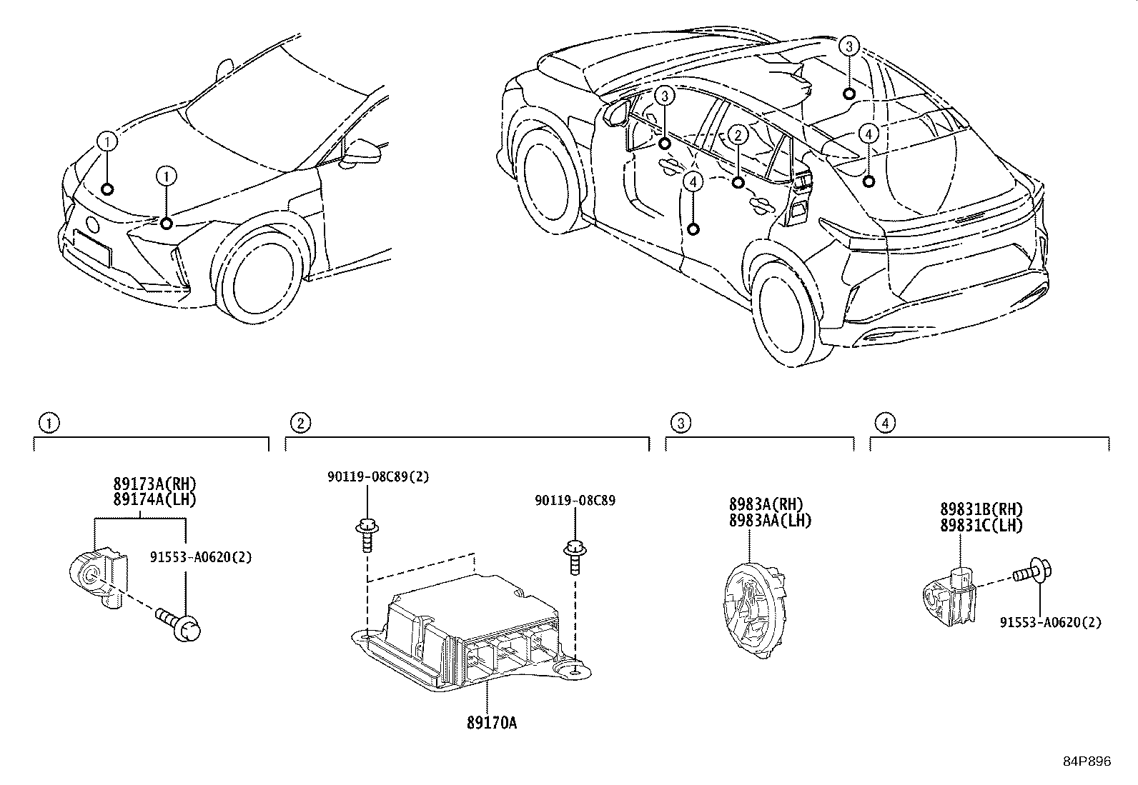 89170-46200 COMPUTER ASSY, AIR BAG product image