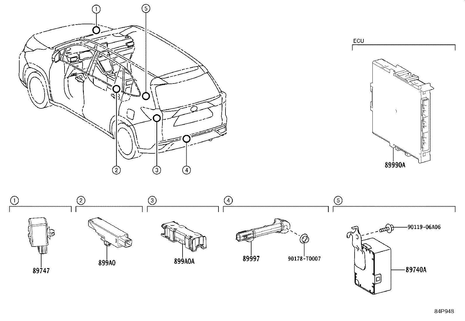 89740-VT010 RECEIVER ASSY, SMART DOOR CONTROL product image