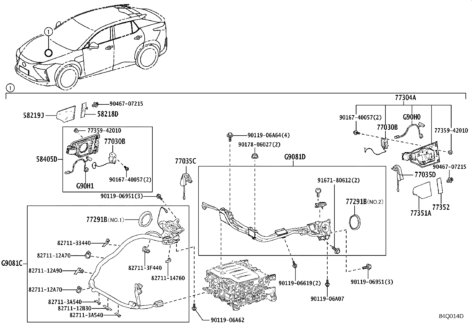 G9082-46060 CABLE, DC CHARGER INLET product image