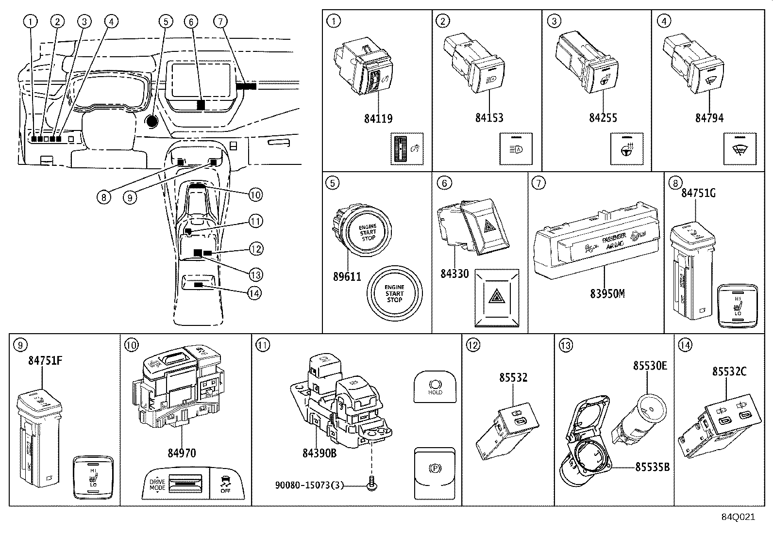 84308-0R030 CABLE SUB-ASSY, SPIRAL product image