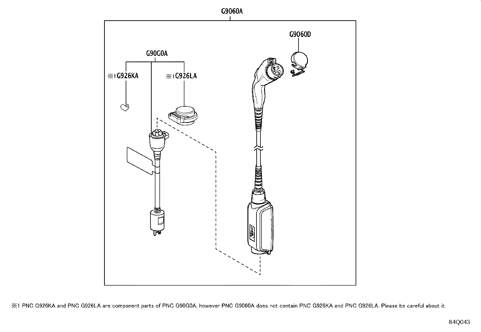 77035-46040 CABLE SUB-ASSY, CHARGE LID LOCK CONTROL product image
