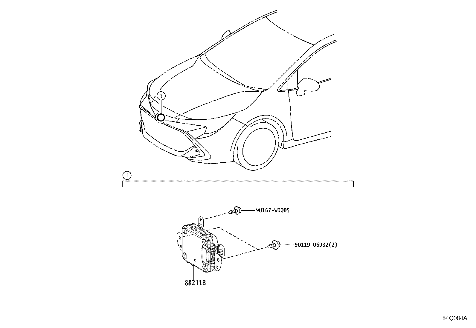 88210-12101 SENSOR ASSY, MILLIMETER WAVE RADAR product image