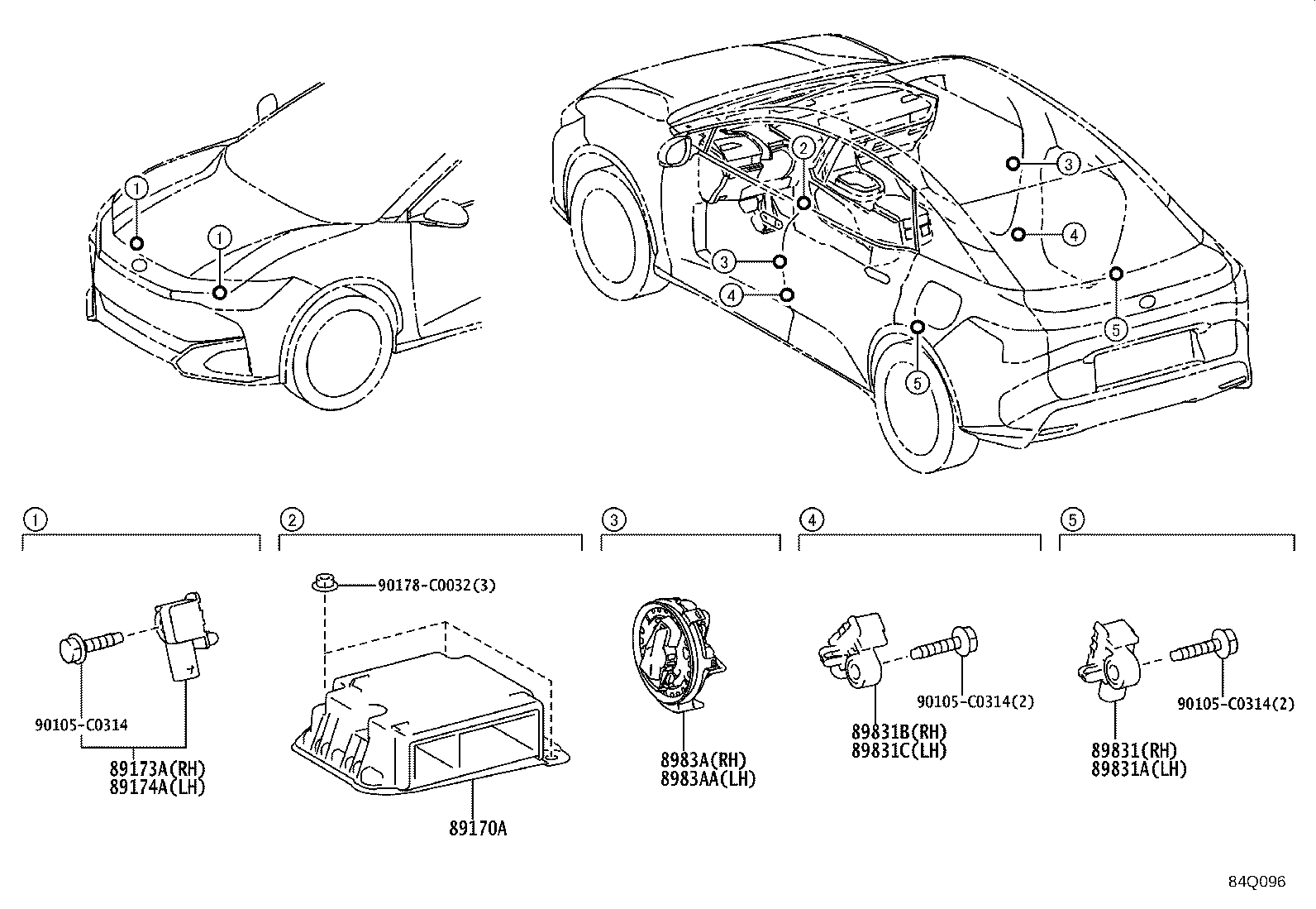 89170-03030 COMPUTER ASSY, AIR BAG product image