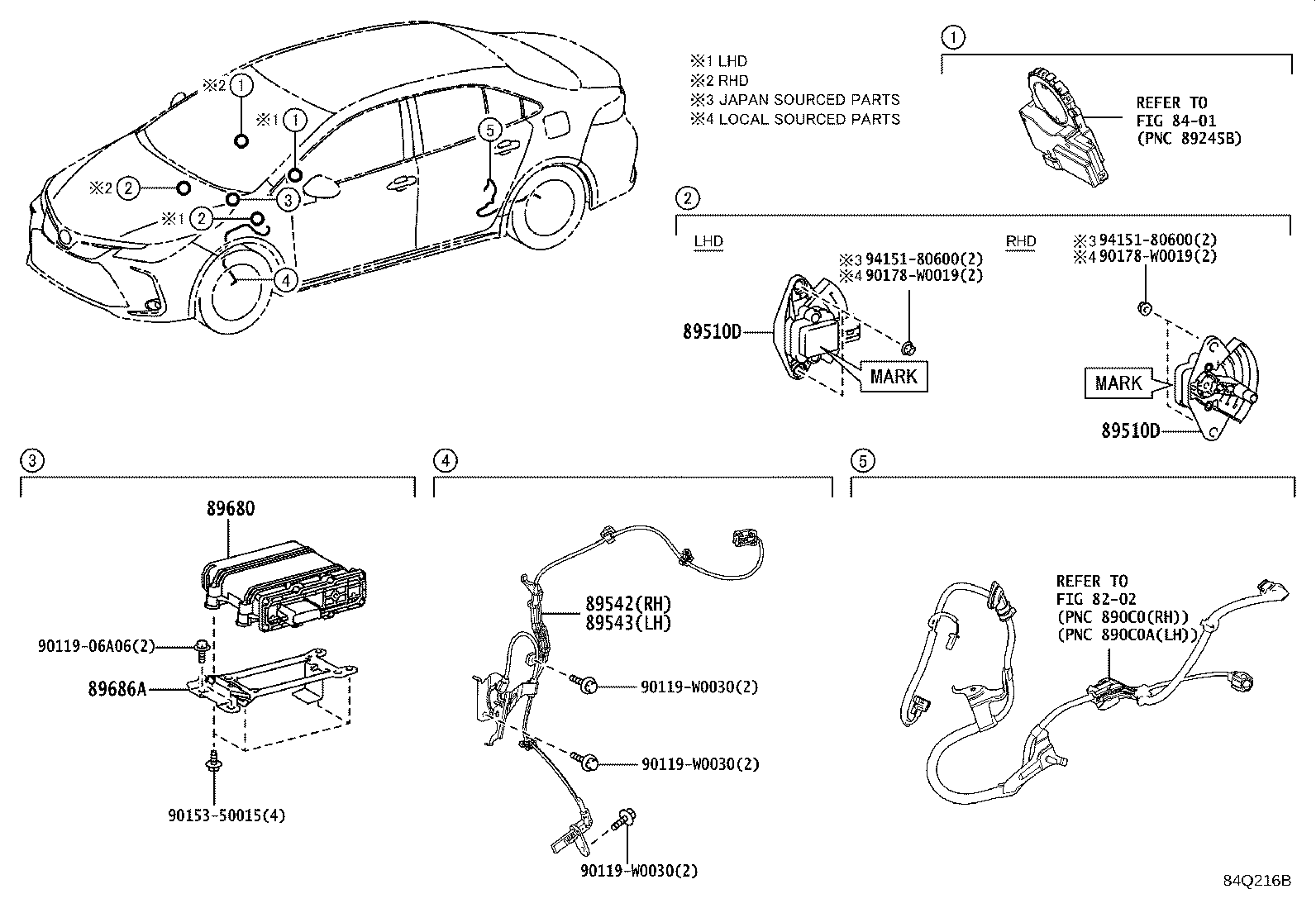 89516-02290 WIRE, SKID CONTROL SENSOR, RH product image
