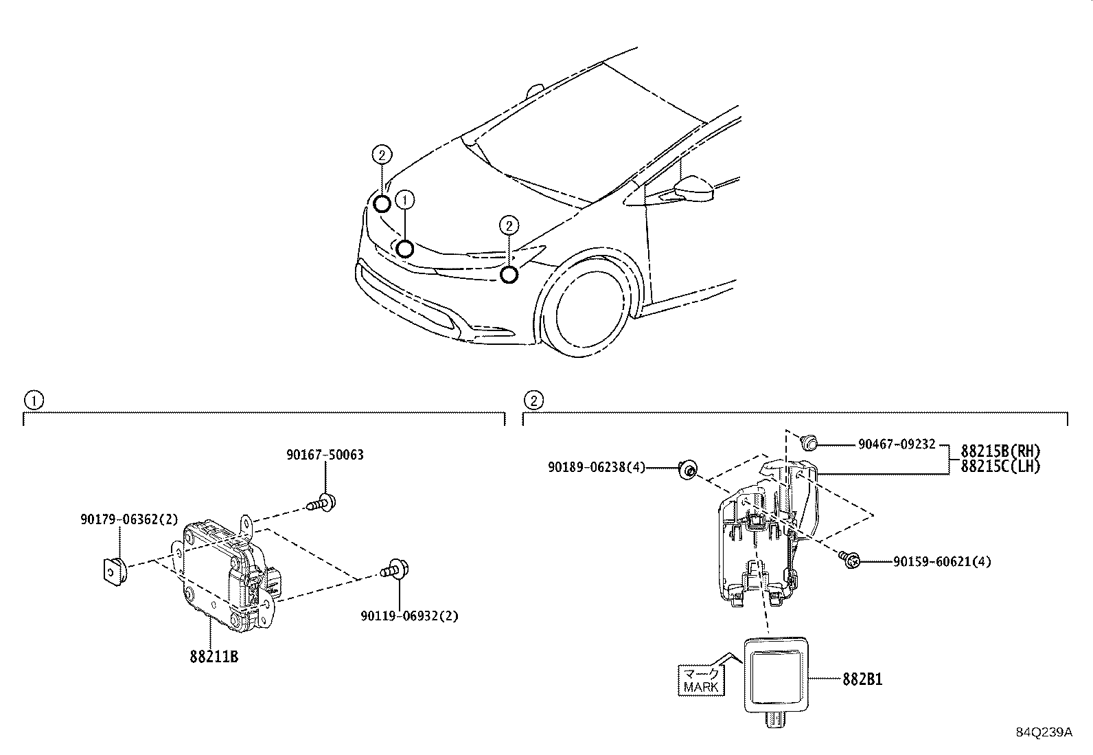 Toyota 88210-48170 SENSOR ASSY, MILLIMETER WAVE RADAR