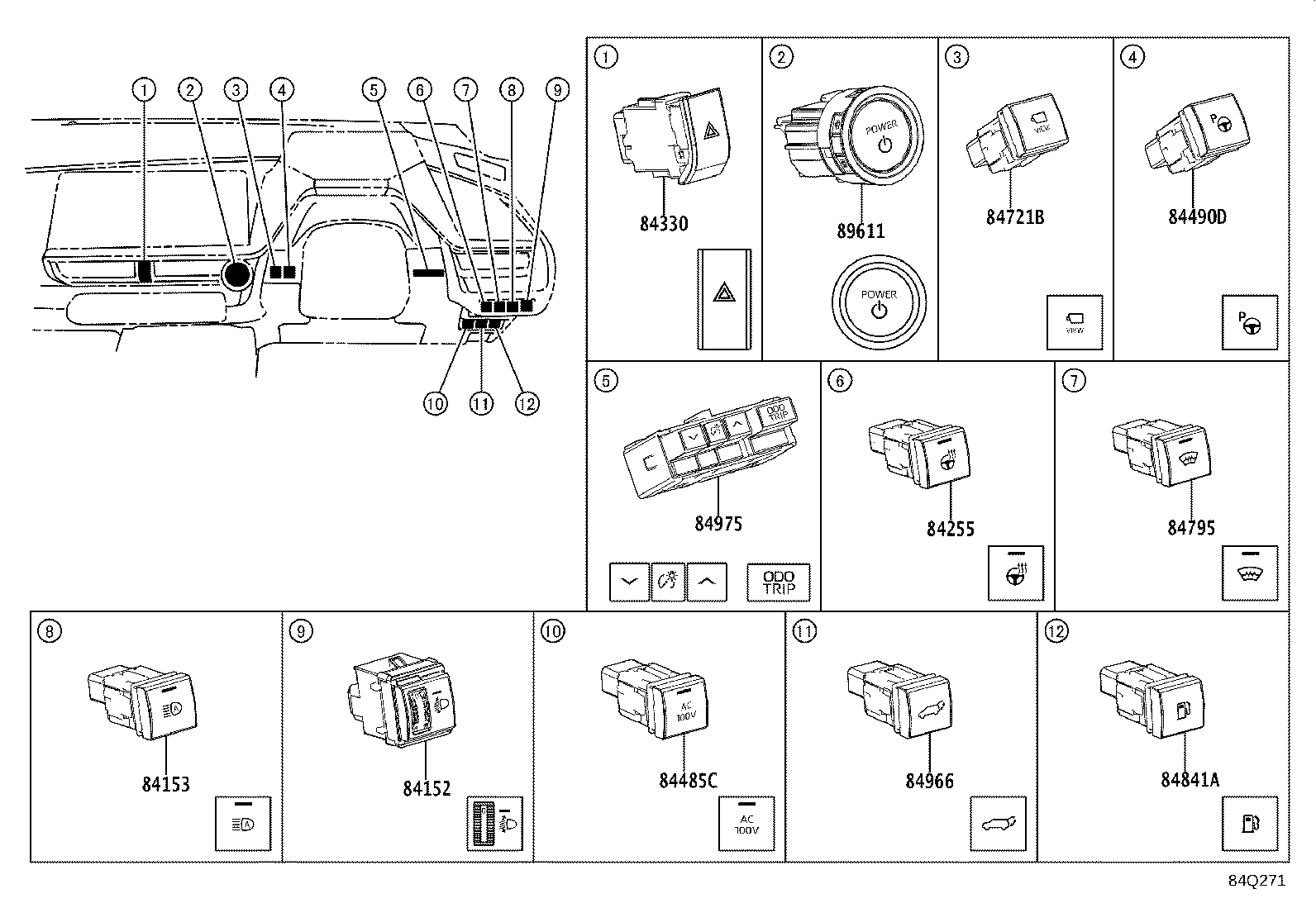 82662-47360 COVER, RELAY BLOCK, UPPER, NO.1 product image