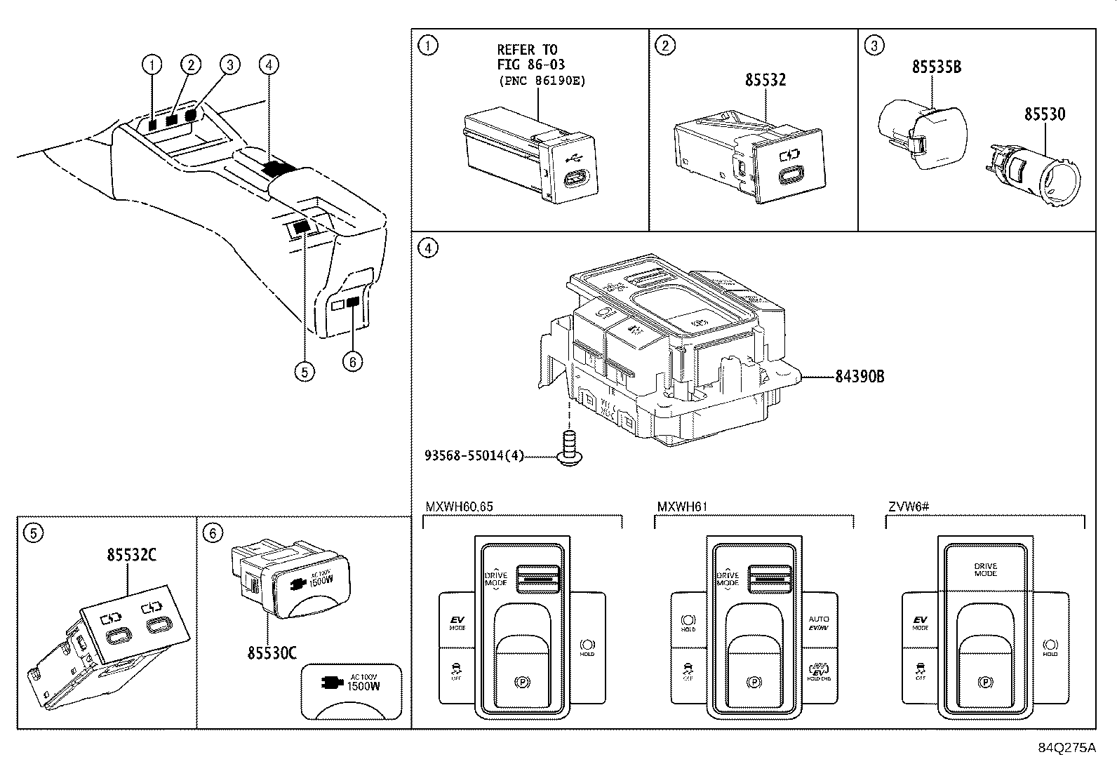 82662-47360 COVER, RELAY BLOCK, UPPER, NO.1 product image