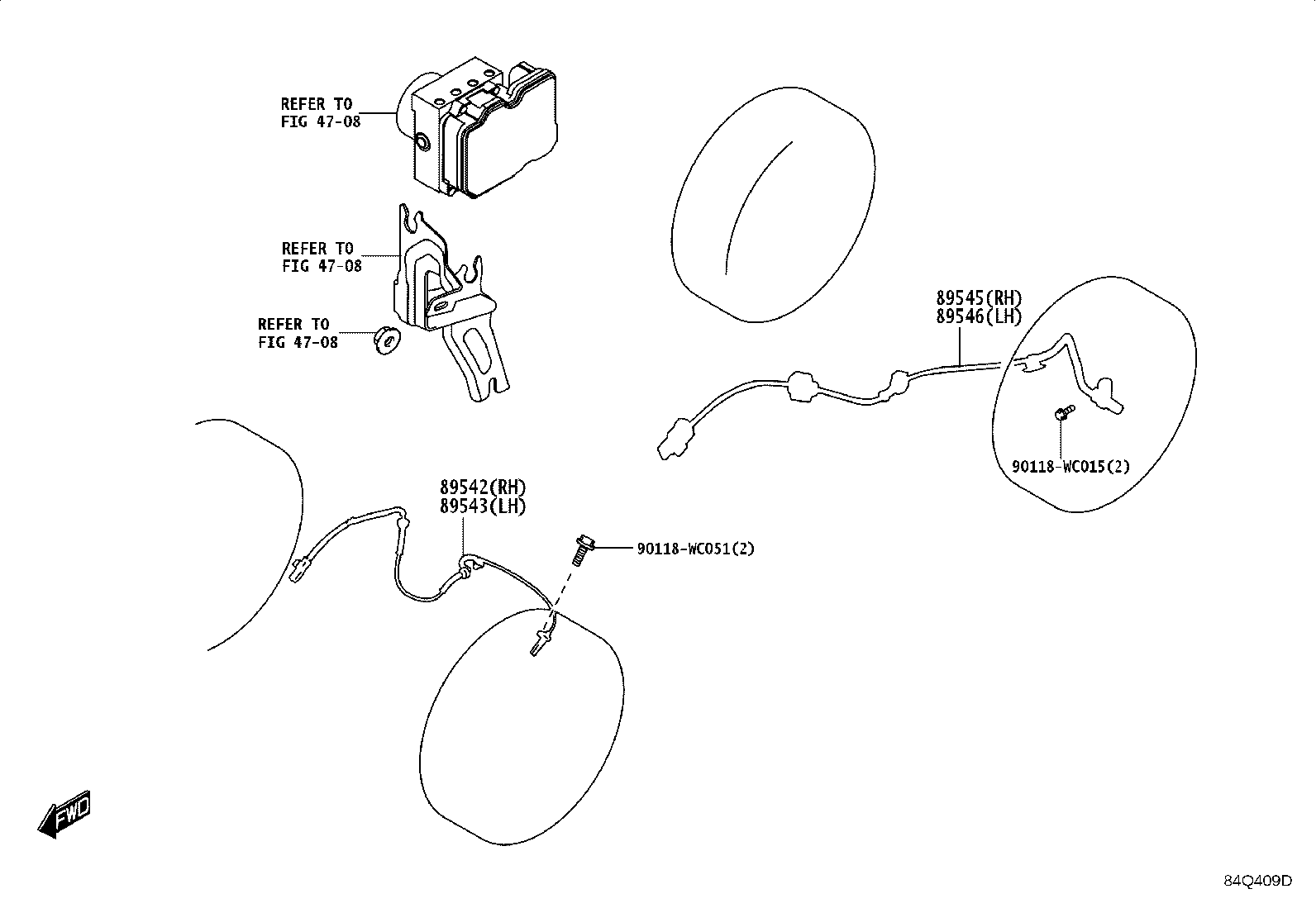 89545-WC011 SENSOR, SPEED, REAR RH product image