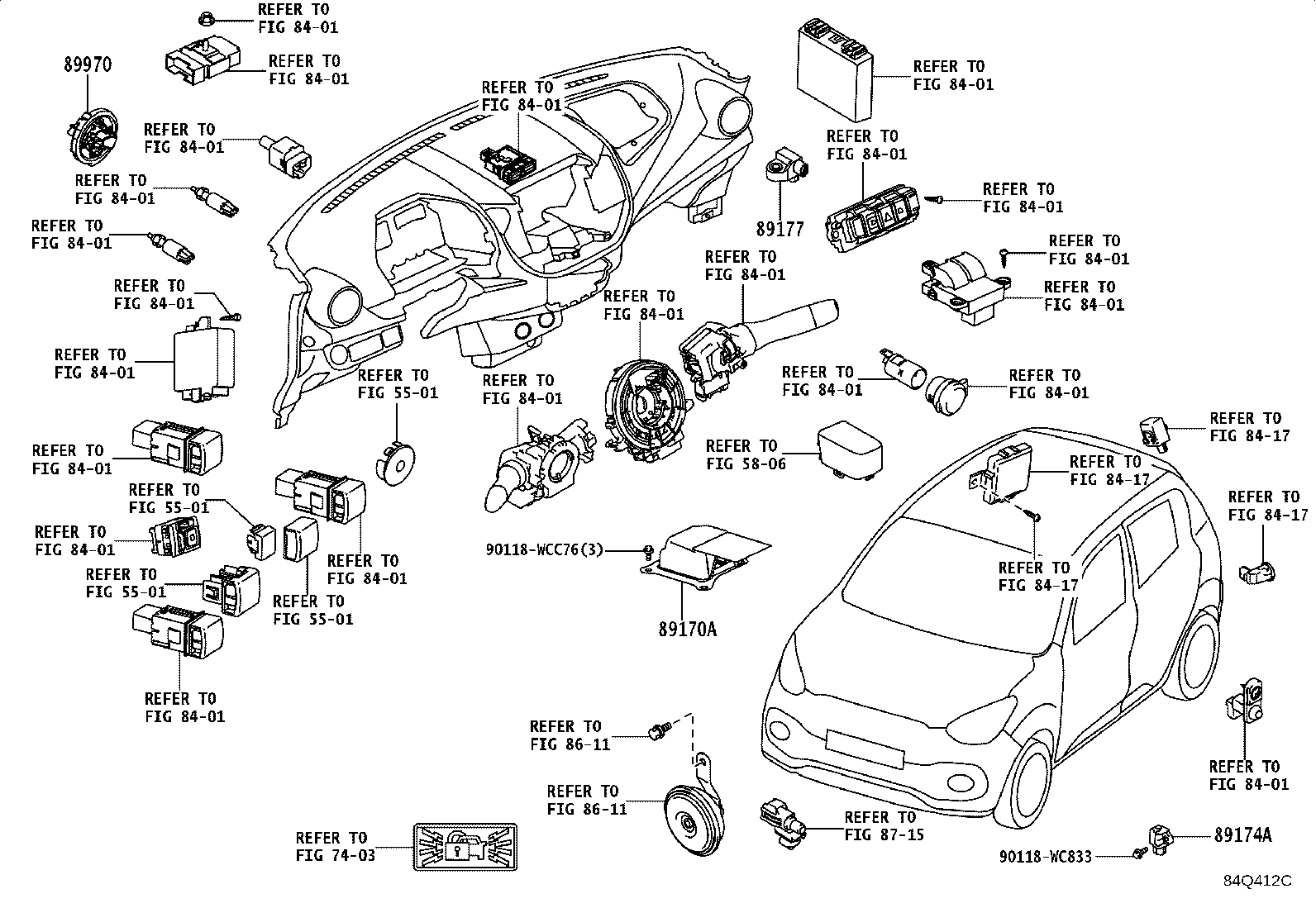 89170-WC016 COMPUTER ASSY, AIR BAG product image