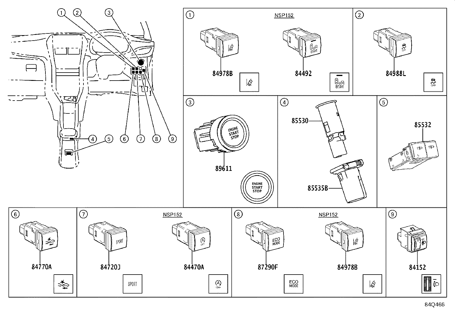 84308-0K080 CABLE SUB-ASSY, SPIRAL product image
