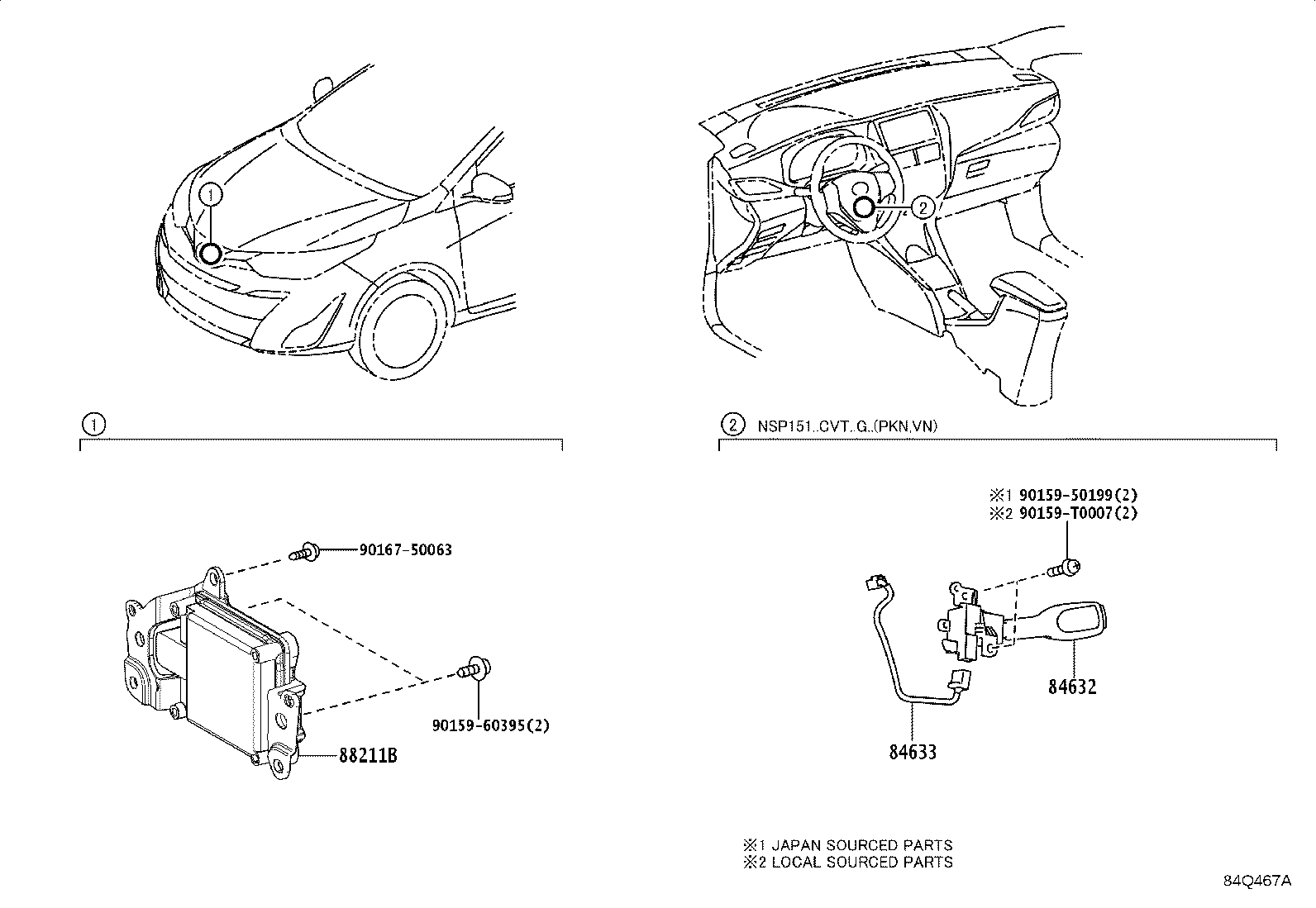 Toyota 88210-0D053 SENSOR ASSY, MILLIMETER WAVE RADAR