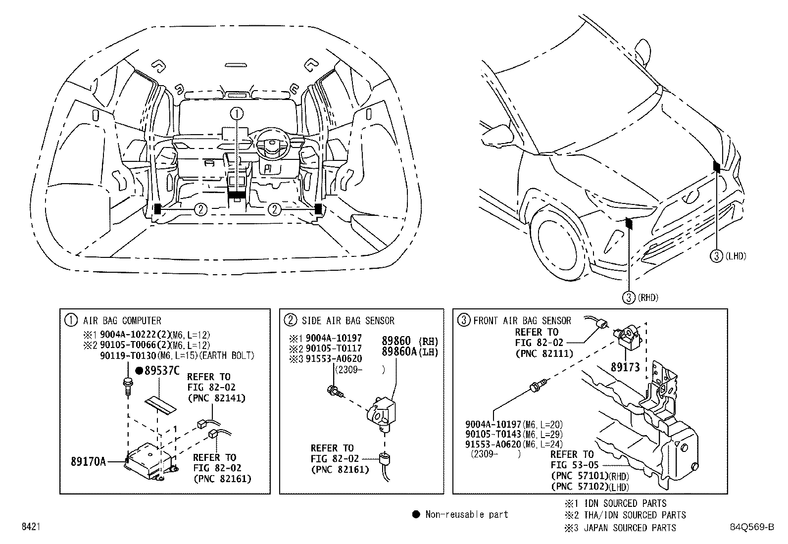 89170-BZA30 COMPUTER ASSY, AIR BAG product image