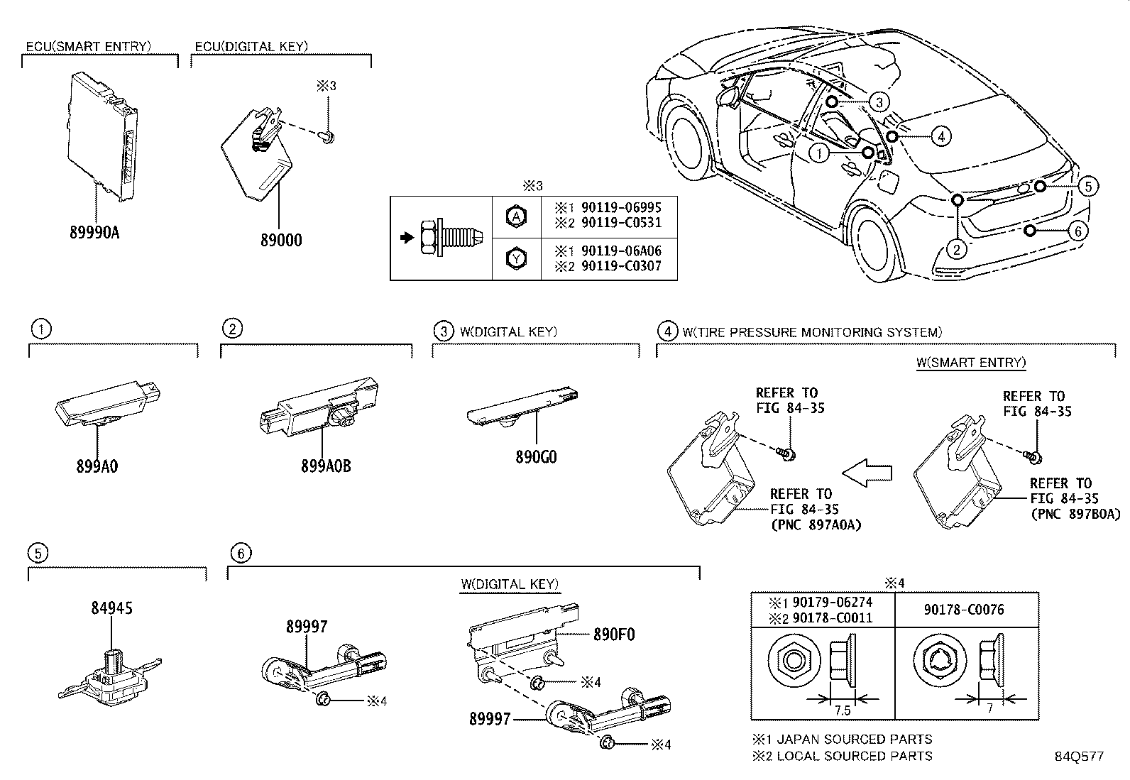 899A0-02400 ANTENNA ASSY, INDOOR ELECTRICAL KEY, NO.3 product image